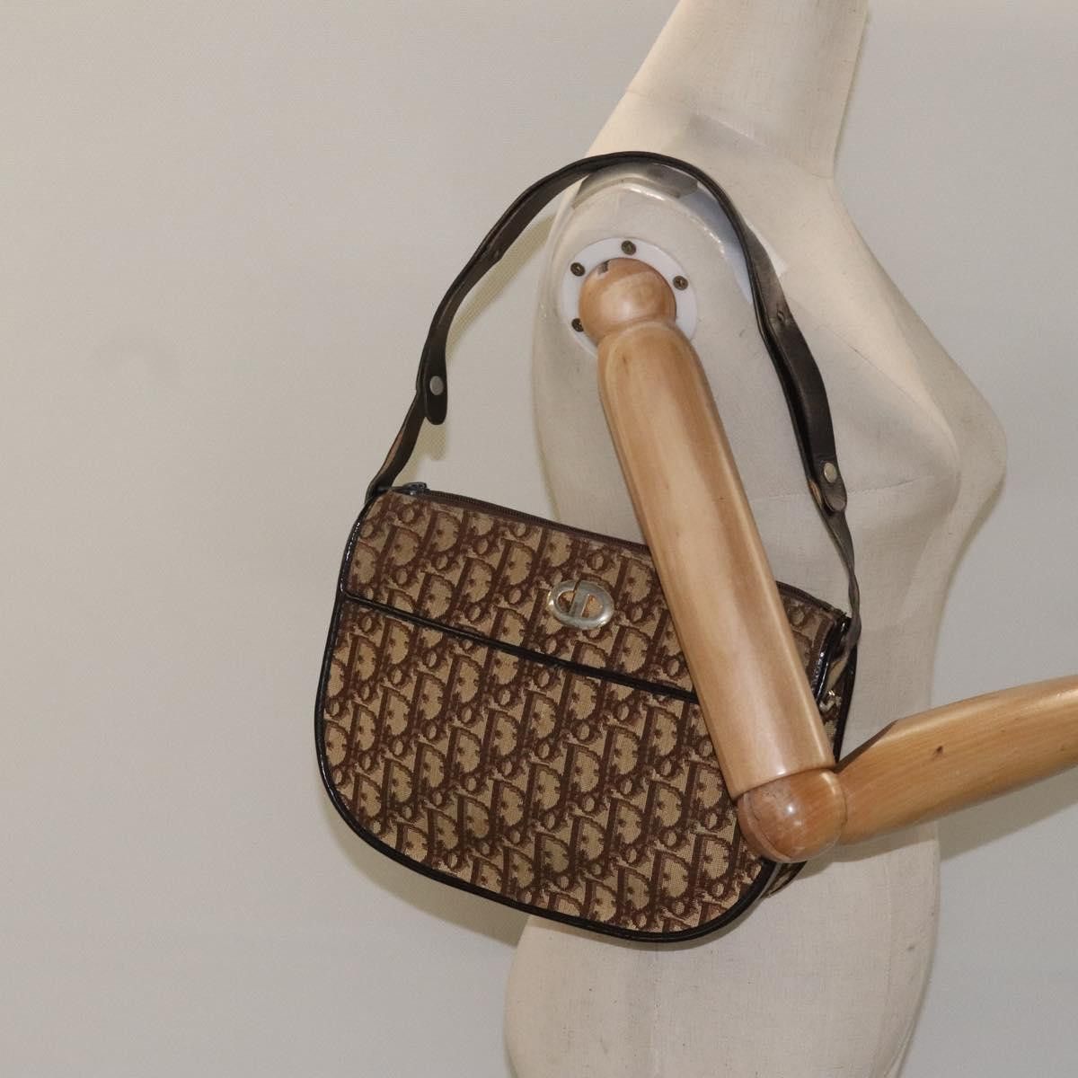 Dior Trotter Brown Canvas Shoulder Bag (Pre-Owned) Size ONE SIZE - 17 Thumbnail