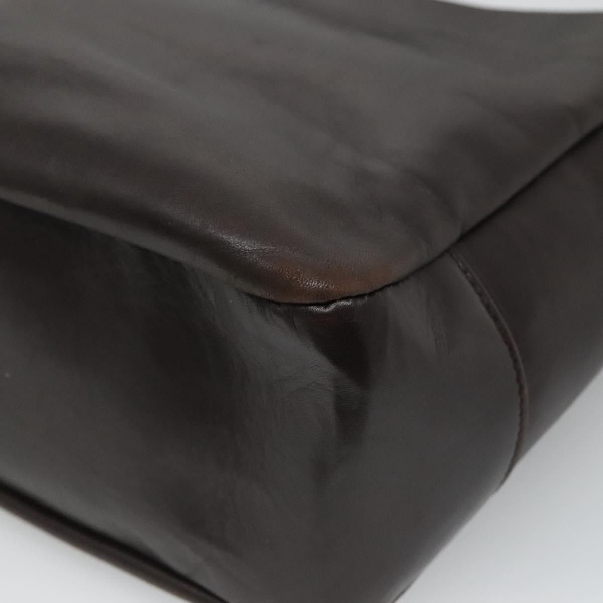 Salvatore Ferragamo Gancini Brown Leather Shoulder Bag (Pre-Owned) Size ONE SIZE - 9 Thumbnail