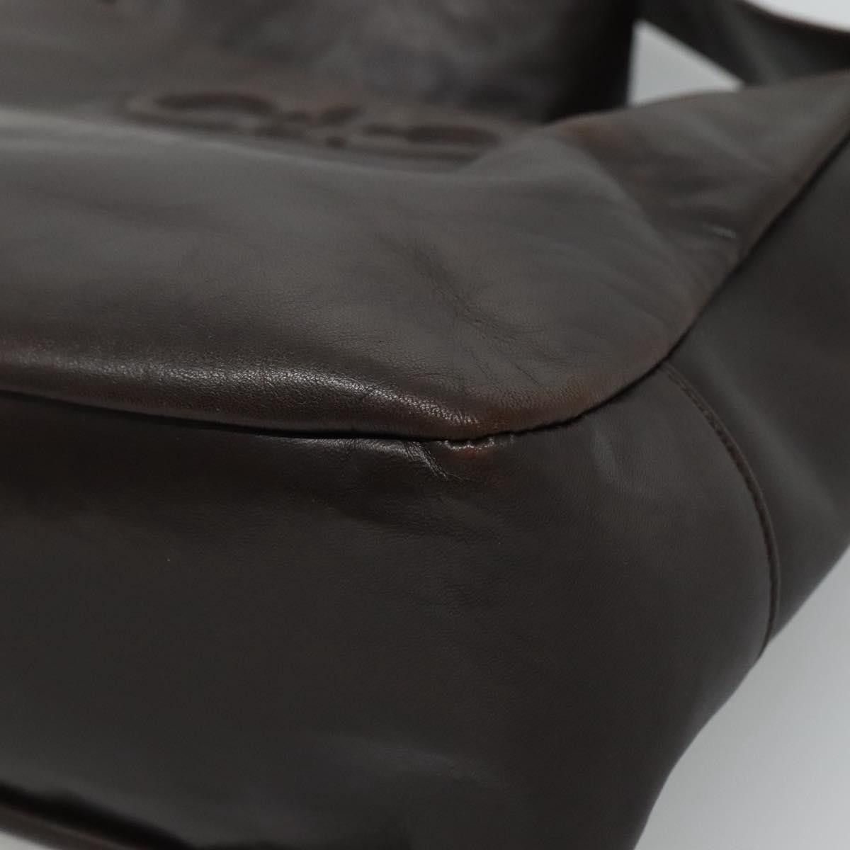 Salvatore Ferragamo Gancini Brown Leather Shoulder Bag (Pre-Owned) Size ONE SIZE - 6 Thumbnail