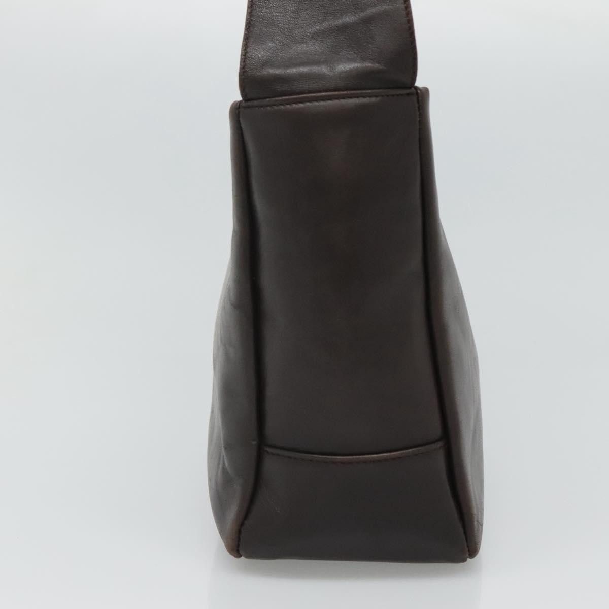 Salvatore Ferragamo Gancini Brown Leather Shoulder Bag (Pre-Owned) Size ONE SIZE - 3 Thumbnail