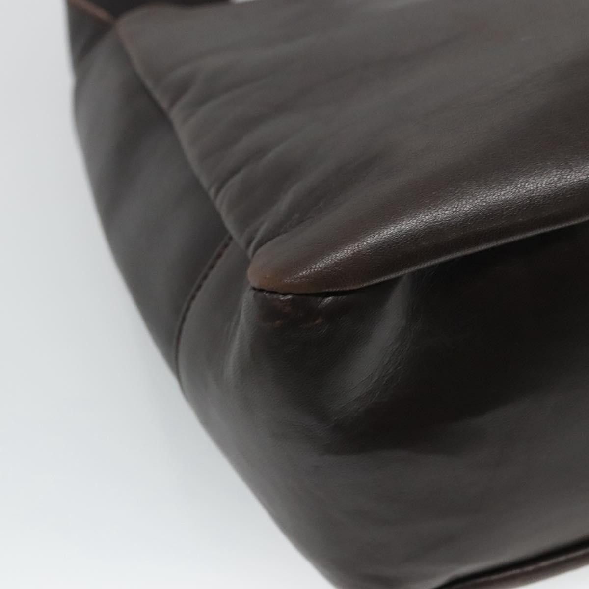 Salvatore Ferragamo Gancini Brown Leather Shoulder Bag (Pre-Owned) Size ONE SIZE - 8 Thumbnail