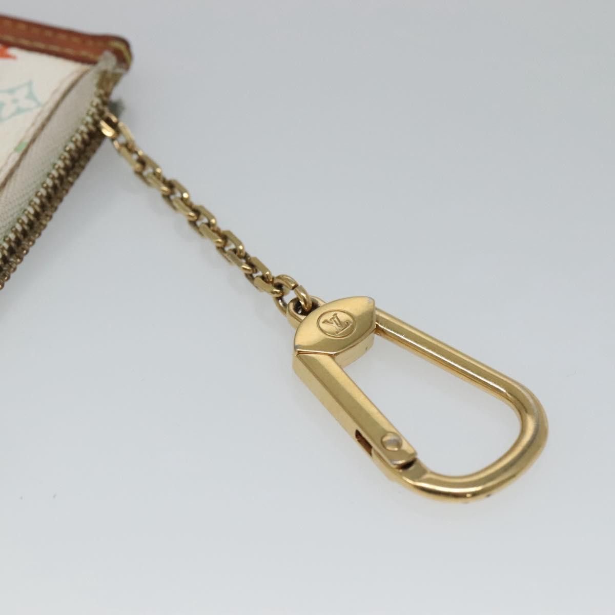 Louis Vuitton Pochette Clés White Canvas Wallet (Pre-Owned) Size ONE SIZE - 15 Thumbnail