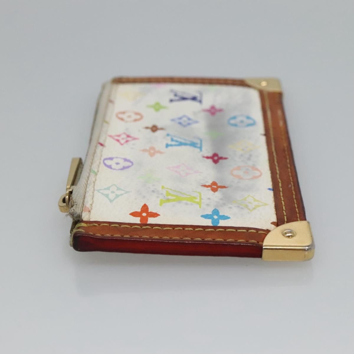 Louis Vuitton Pochette Clés White Canvas Wallet (Pre-Owned) Size ONE SIZE - 4 Thumbnail