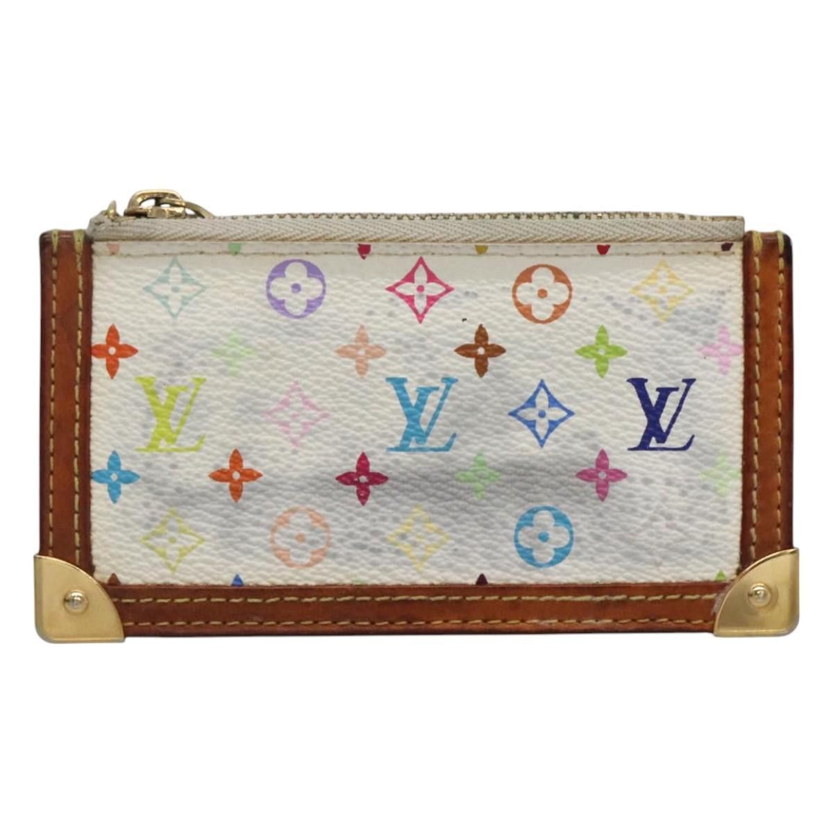 Louis Vuitton Pochette Clés White Canvas Wallet (Pre-Owned) Size ONE SIZE - 16 Thumbnail