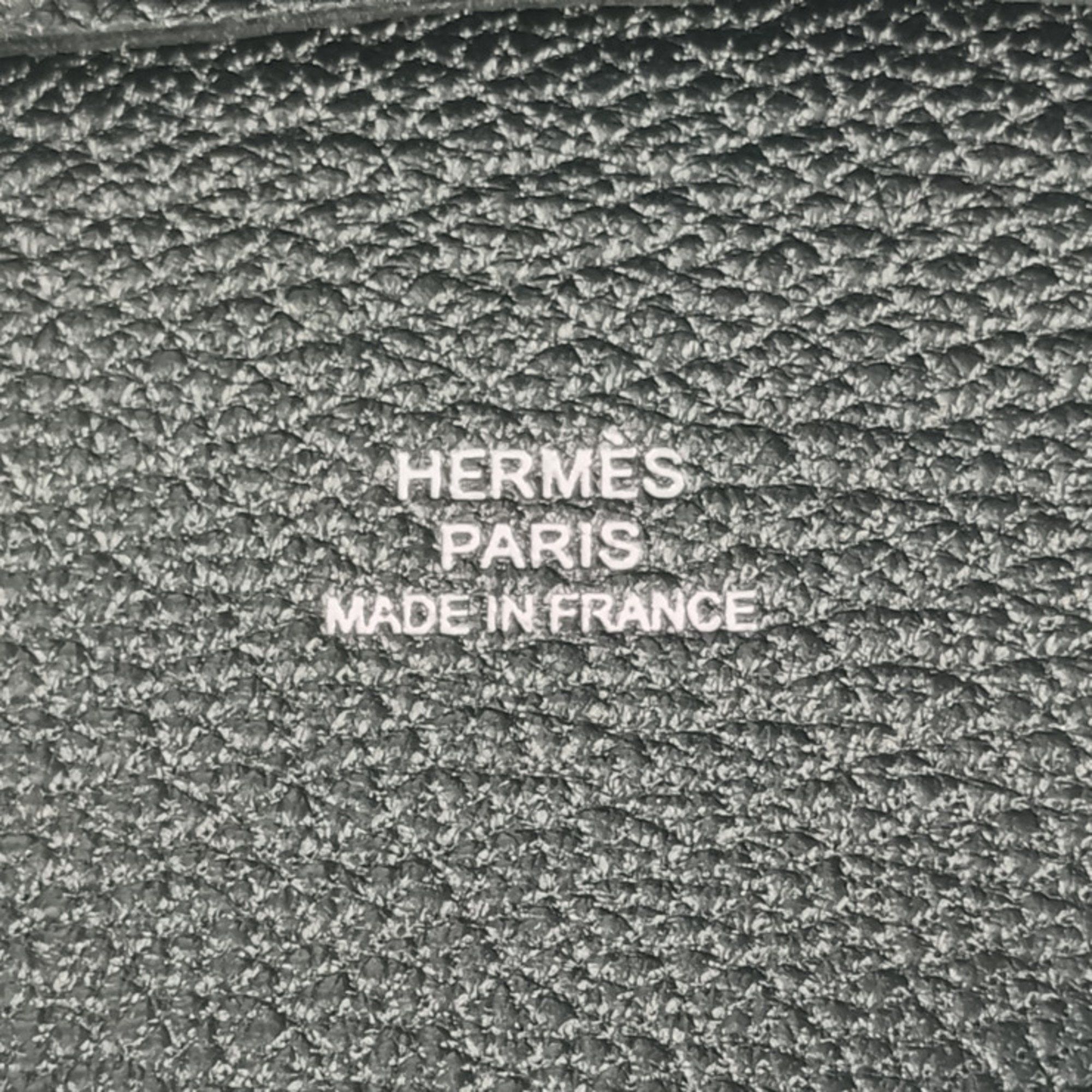 Hermes HERMES Bastia Wallet/Coin Case - Black Chevre Men's Women's Coin Purse W Engraved Size ONE SIZE - 9 Thumbnail