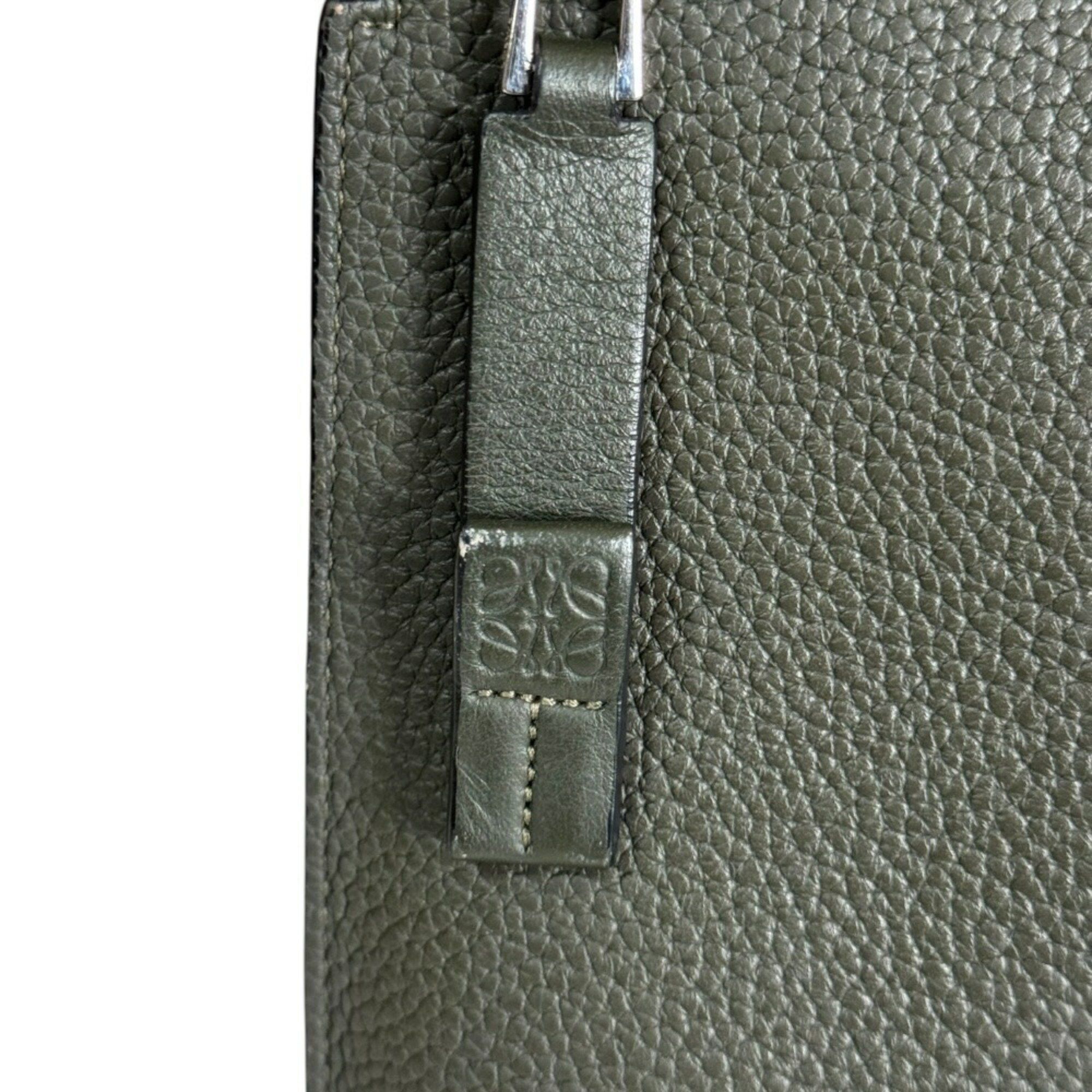 Loewe LOEWE clutch bag leather green men's Size ONE SIZE - 14 Thumbnail