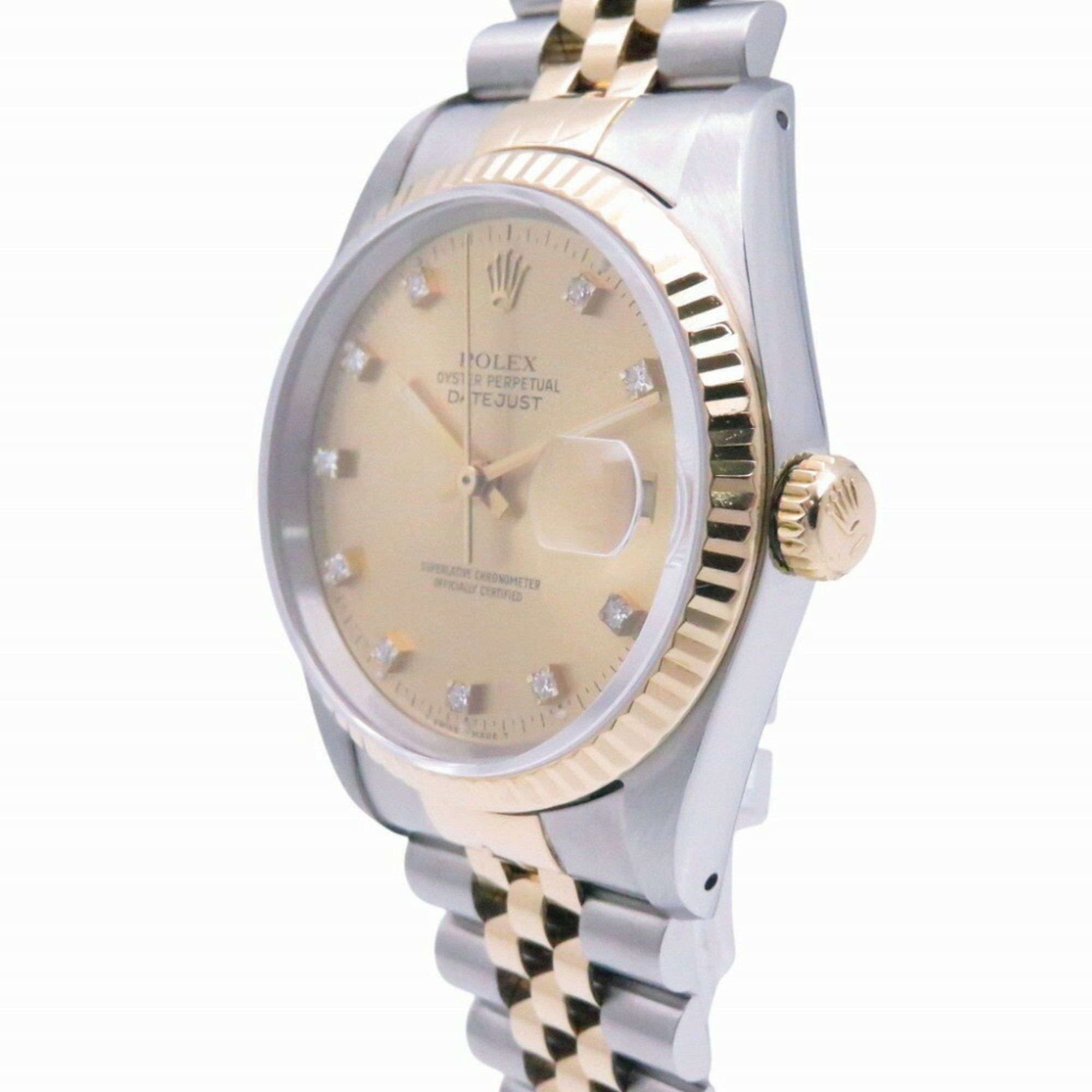 Rolex Rolex Datejust 16233G 10P Diamond YG/SS Automatic Watch Gold 0481ROLEX Men's Size ONE SIZE - 3 Thumbnail