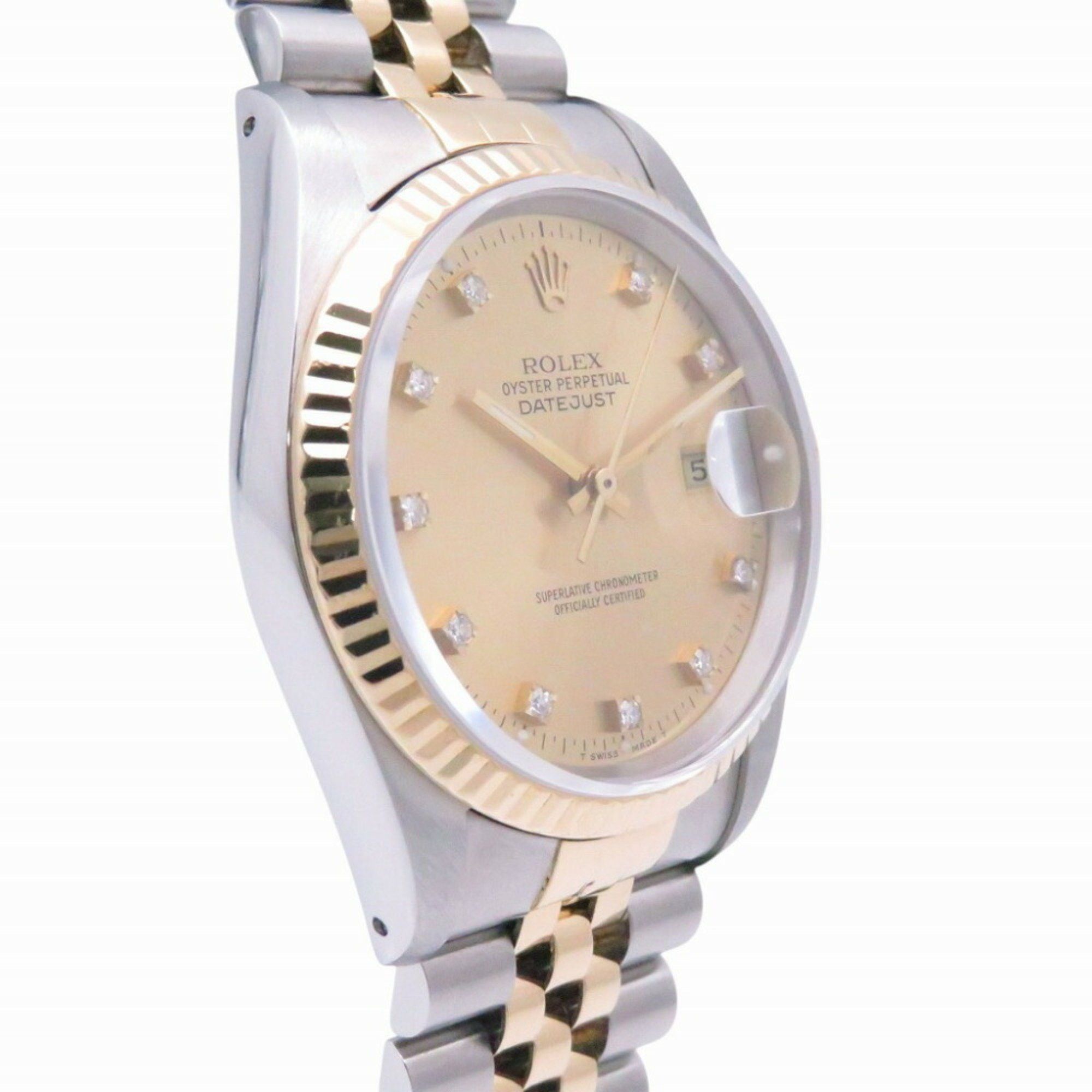 Rolex Rolex Datejust 16233G 10P Diamond YG/SS Automatic Watch Gold 0481ROLEX Men's Size ONE SIZE - 4 Thumbnail