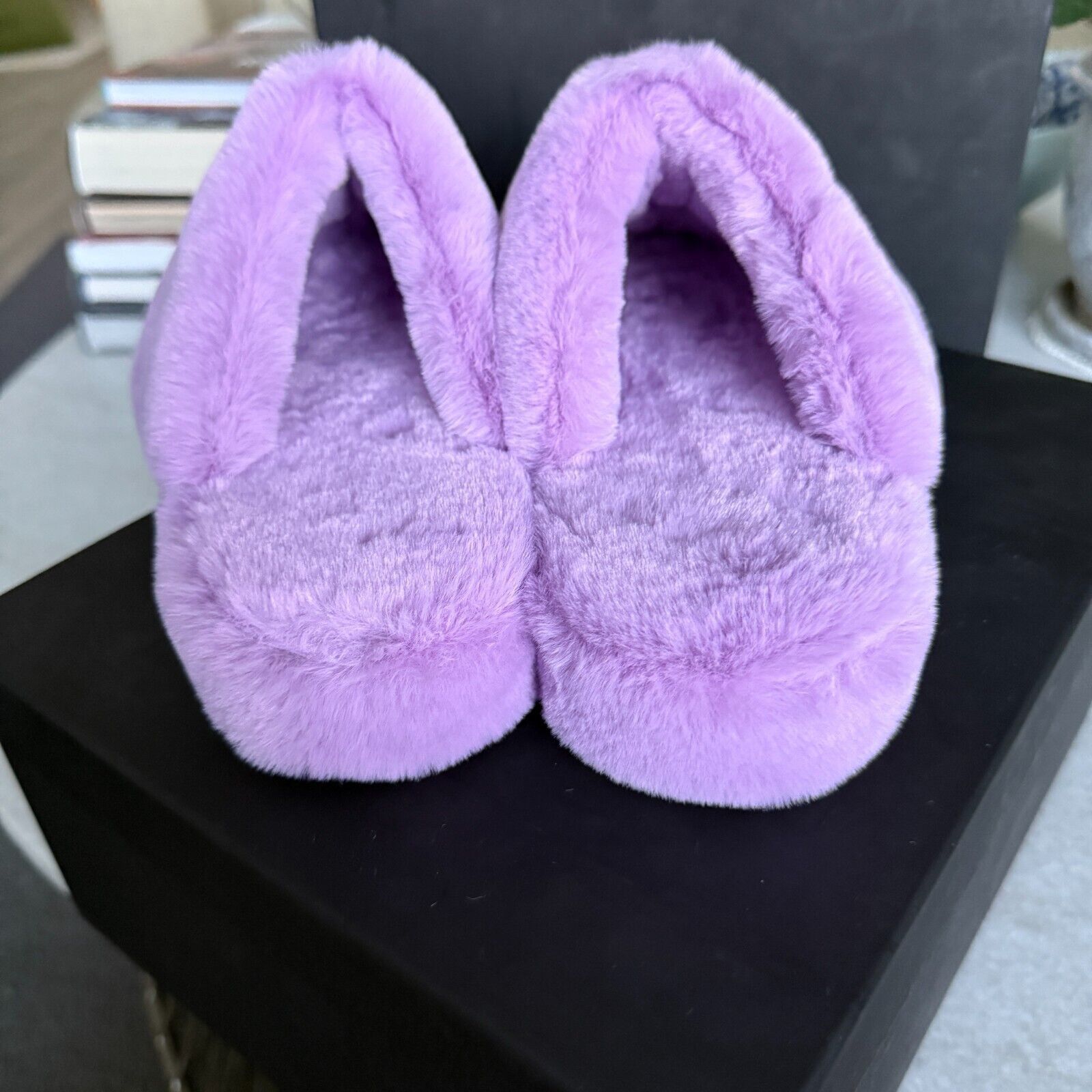 Versace VERSACE Medusa Icon Faux Fur Slippers Purple Size US 6 / IT 36 - 5 Thumbnail