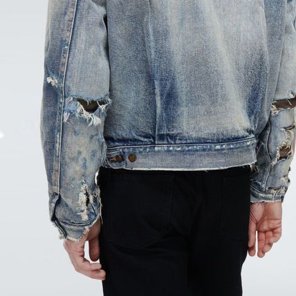 Saint Laurent Paris Destroyed Jacket in '70s Blue Trash Denim Size US XS / EU 42 / 0 - 4 Thumbnail