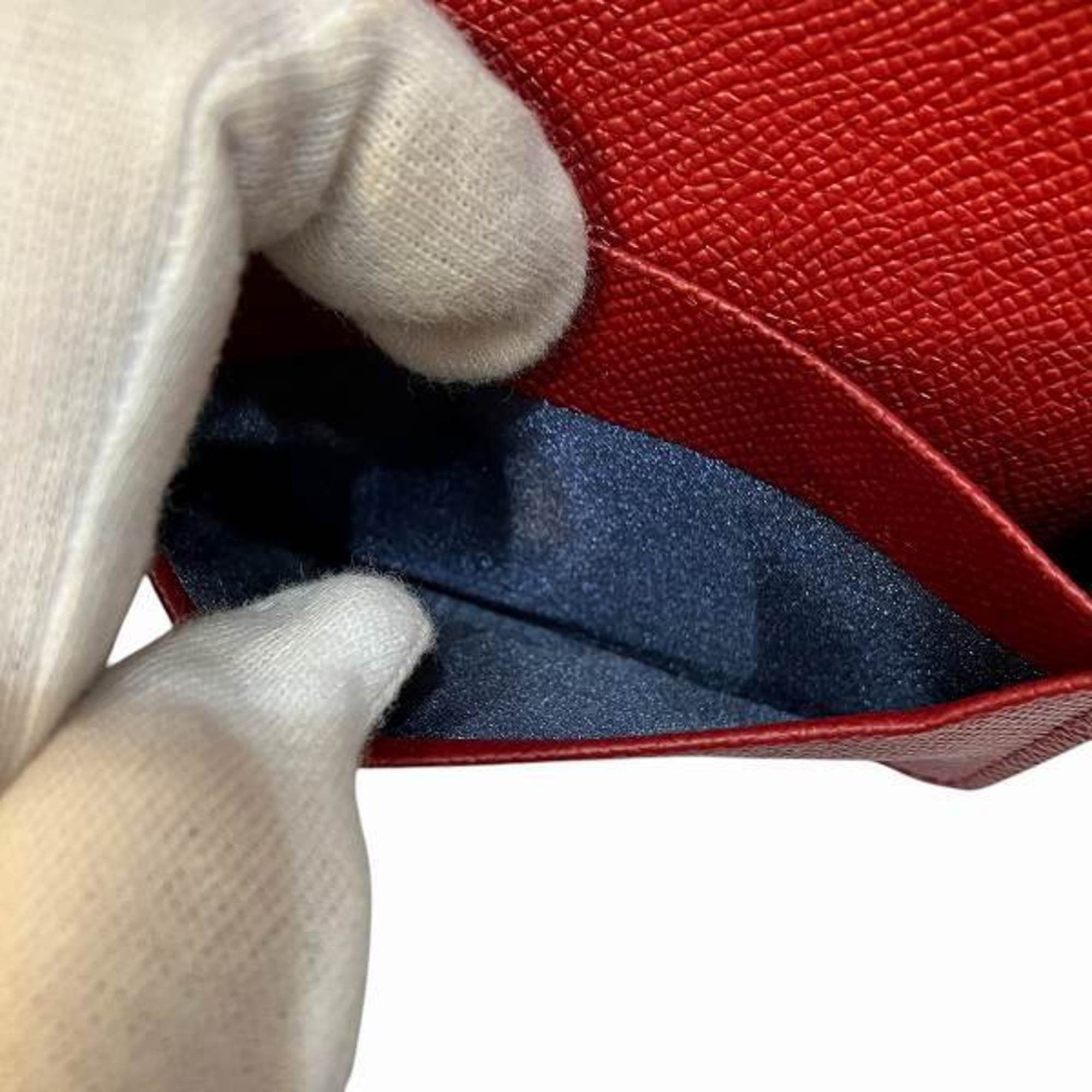Tod's Tod's Business Card Holder/Card Case Navy x Red Leather Accessories Holder Men's Women's Size ONE SIZE - 6 Thumbnail