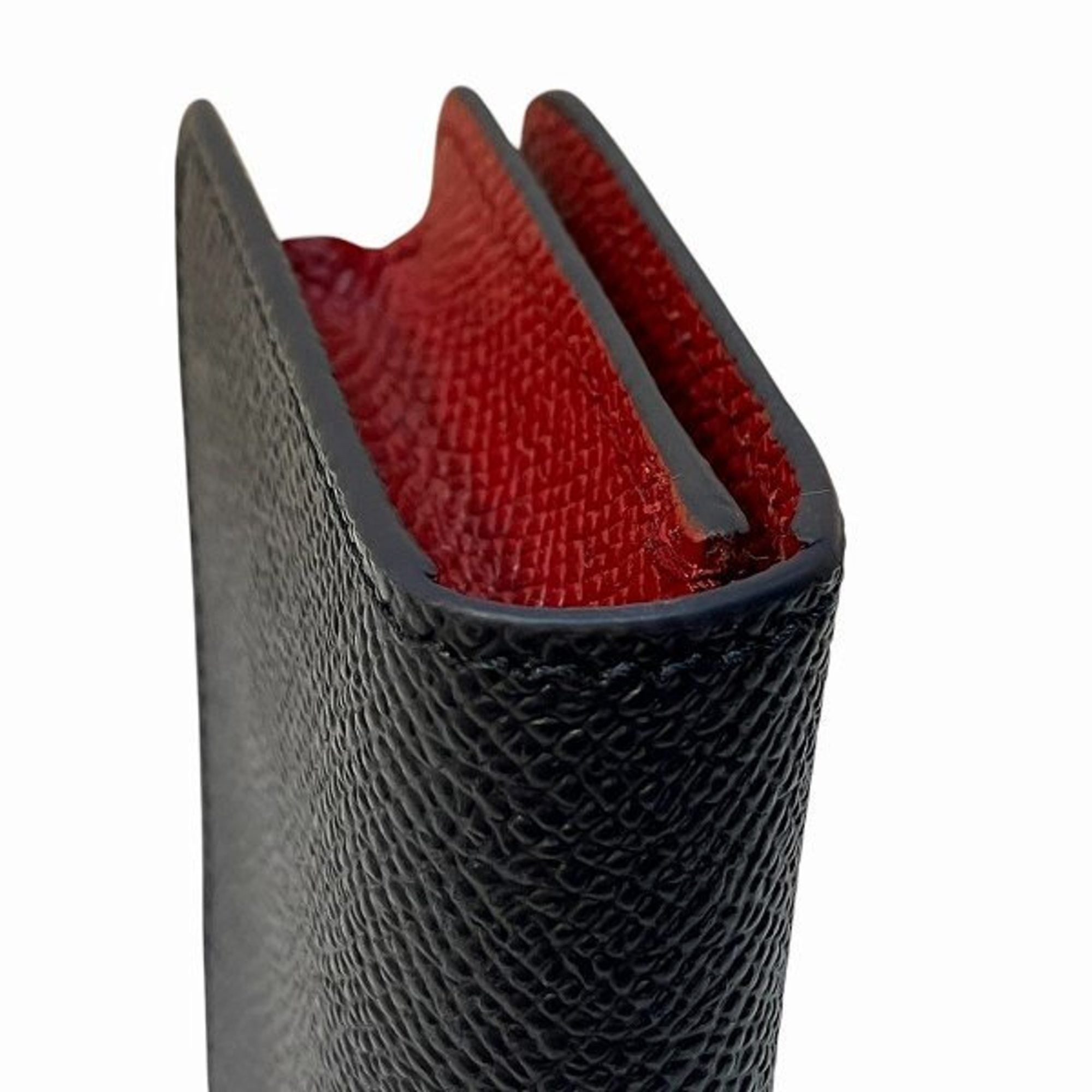 Tod's Tod's Business Card Holder/Card Case Navy x Red Leather Accessories Holder Men's Women's Size ONE SIZE - 7 Thumbnail