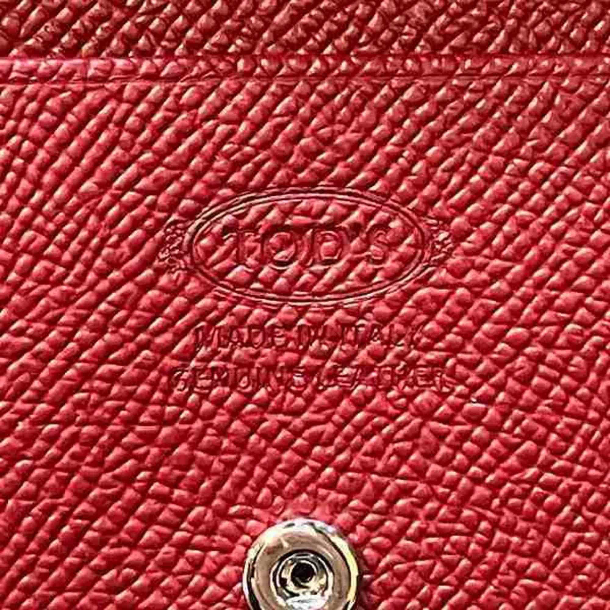 Tod's Tod's Business Card Holder/Card Case Navy x Red Leather Accessories Holder Men's Women's Size ONE SIZE - 3 Thumbnail