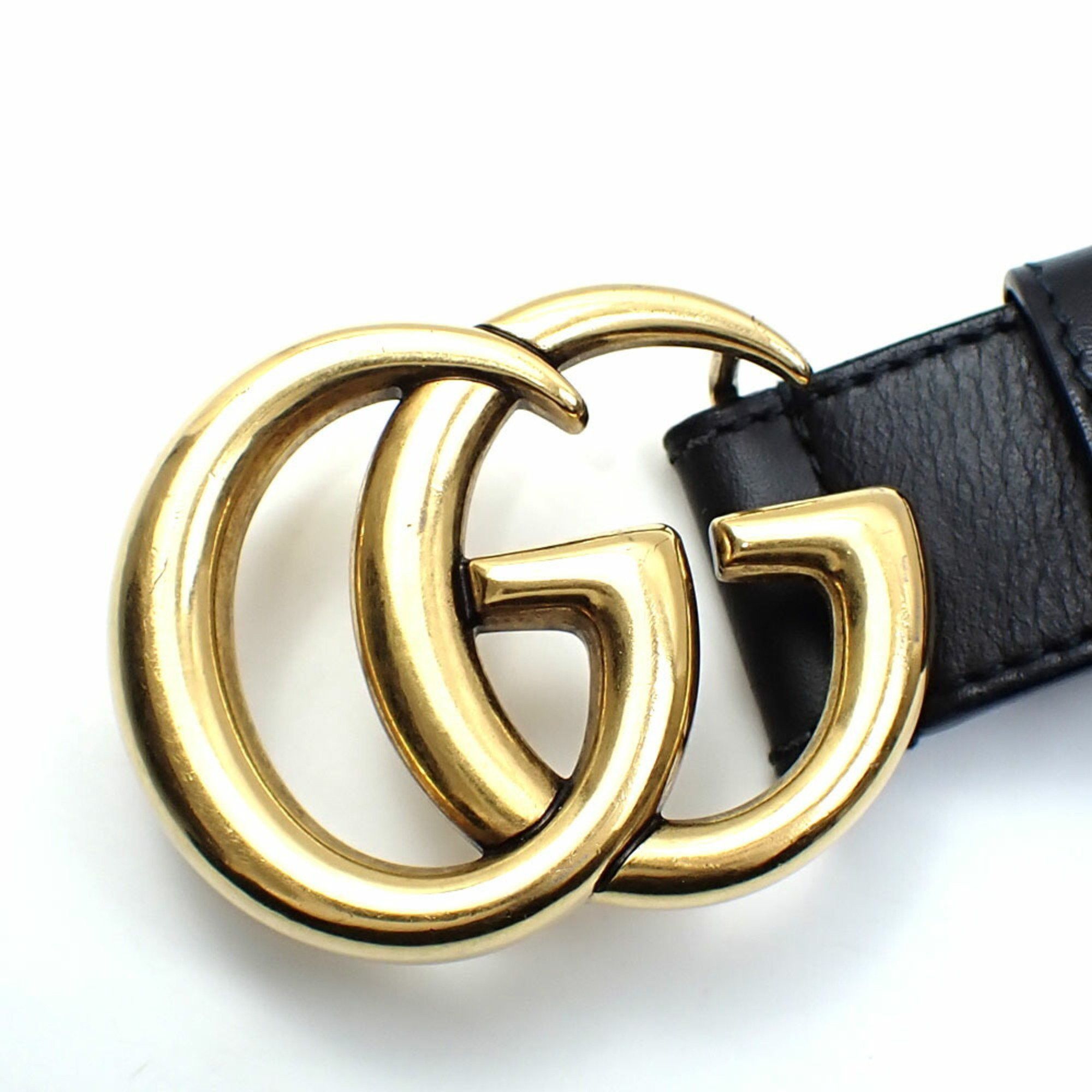 Gucci Gucci Double G Belt for Men Leather Black 80cm 32inch 414516 Size ONE SIZE - 2 Thumbnail