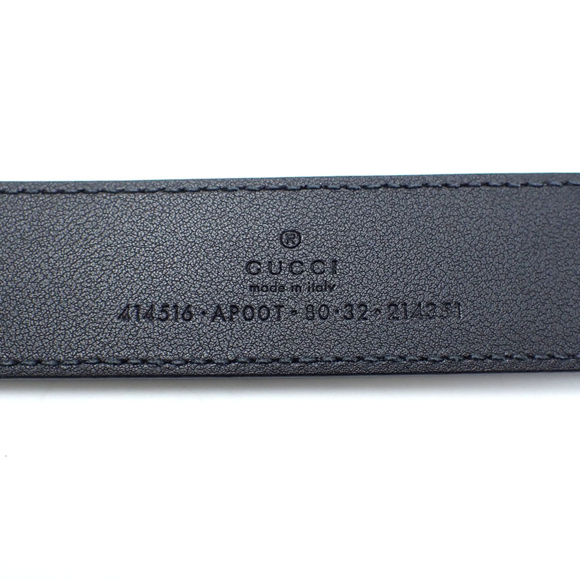 Gucci Gucci Double G Belt for Men Leather Black 80cm 32inch 414516 Size ONE SIZE - 6 Thumbnail