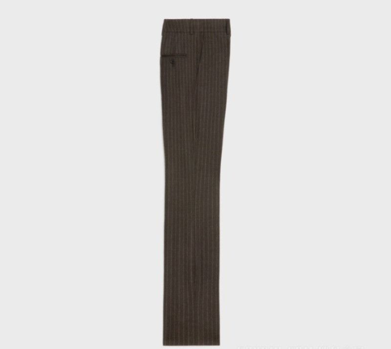 Celine Flared Pants in Striped Flannel Size US 30 / EU 46 - 2 Thumbnail