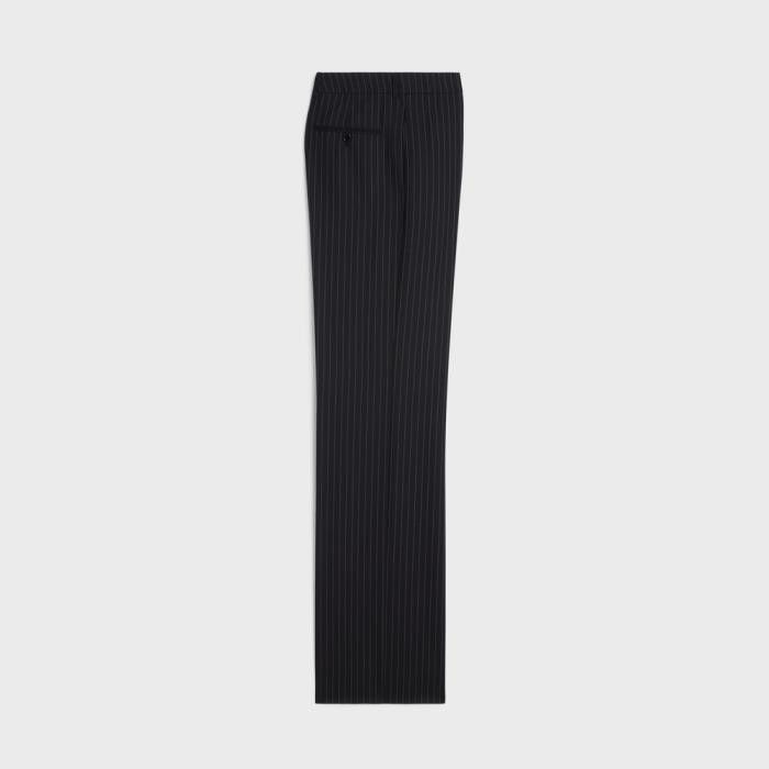 Celine Straight Pants in Striped Wool Size US 30 / EU 46 - 2 Thumbnail