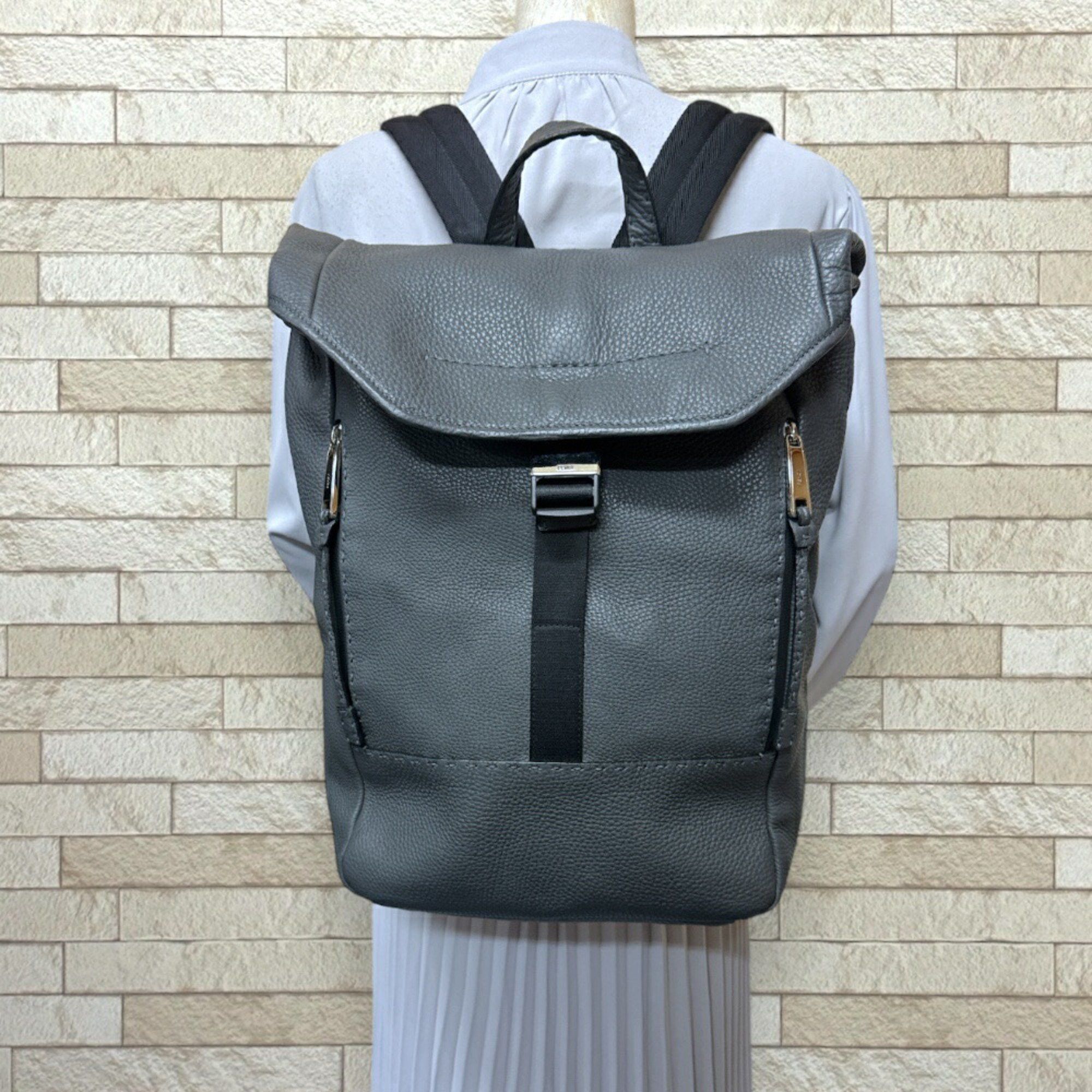 Fendi FENDI Selleria Backpack/Daypack Leather 7VZ011 Men's Size ONE SIZE - 2 Thumbnail