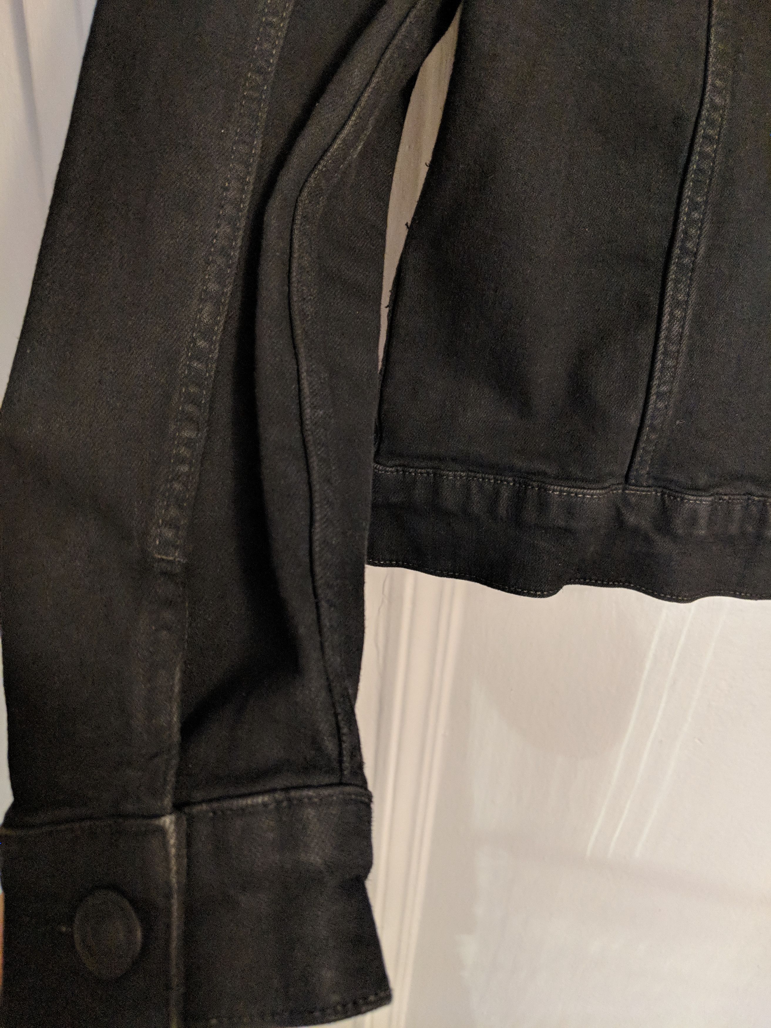 Allsaints Bajio Black Denim Jacket Grailed
