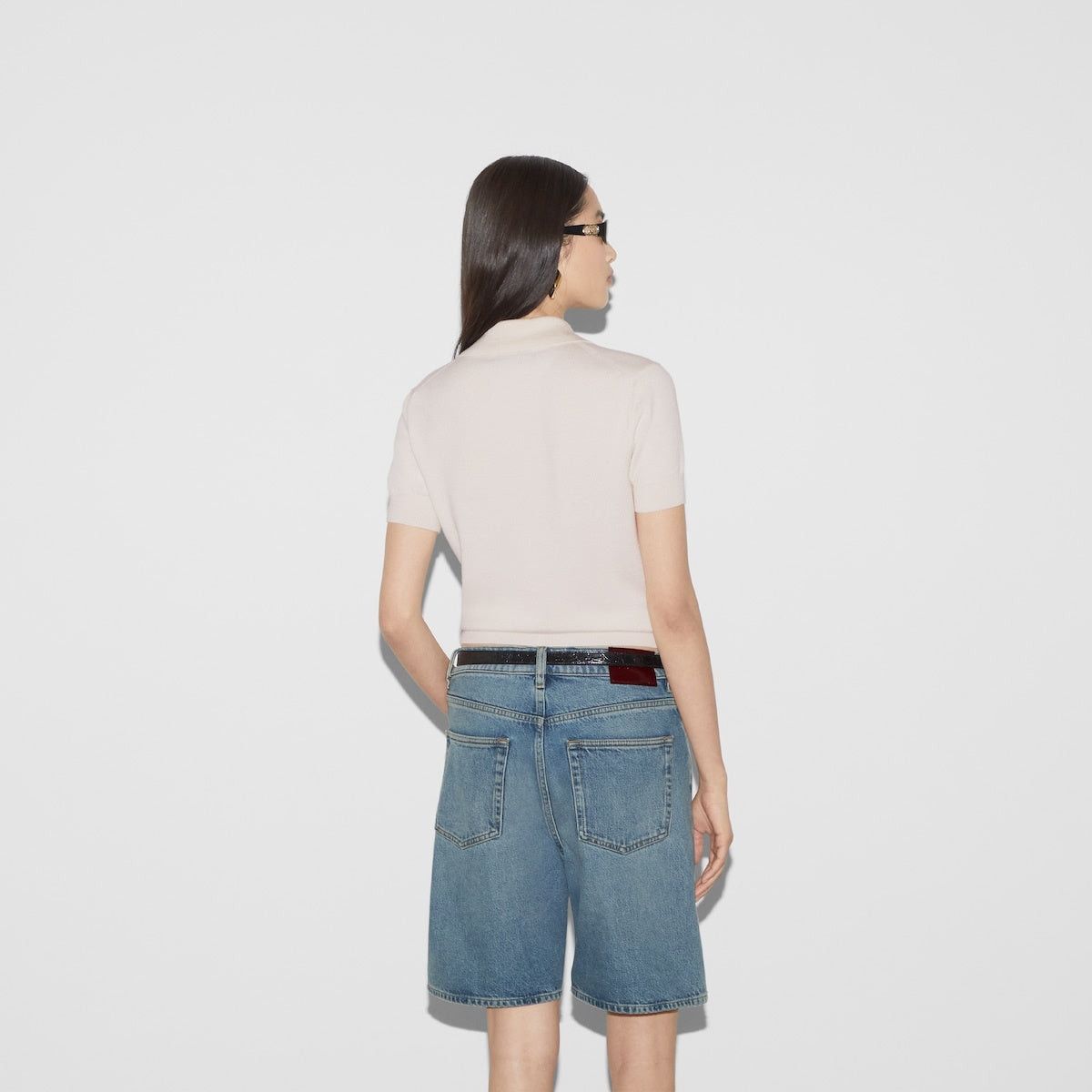 Gucci Gucci Interlocking G Wool Silk Polo Top SIZE S Size ONE SIZE - 5 Thumbnail