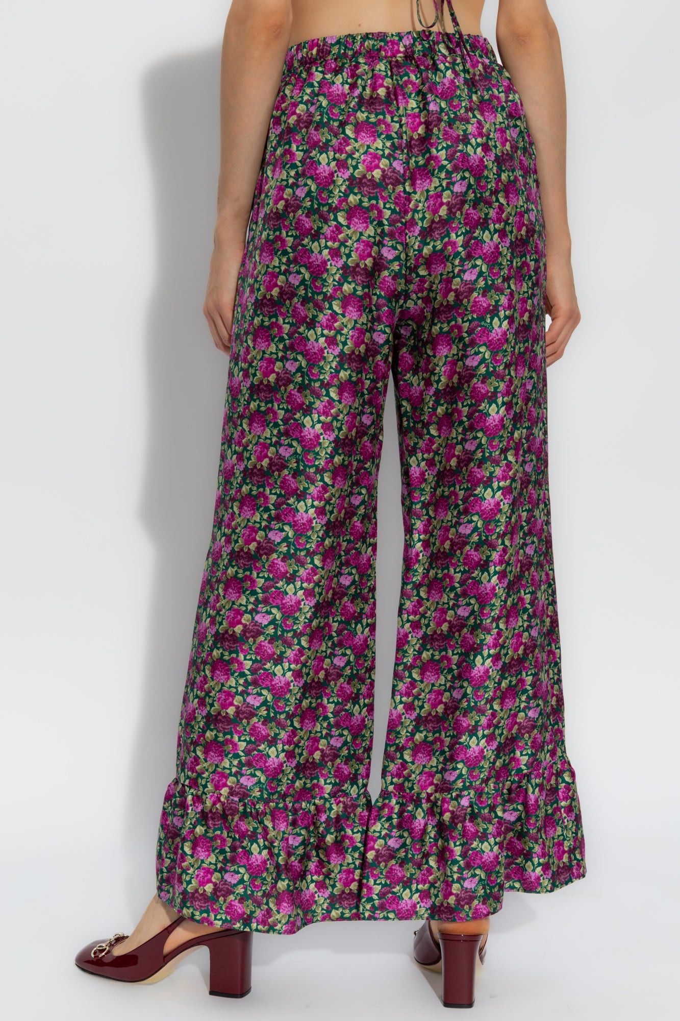 Gucci Gucci Floral Print SIlk Pant SIZE 40 Size ONE SIZE - 3 Thumbnail