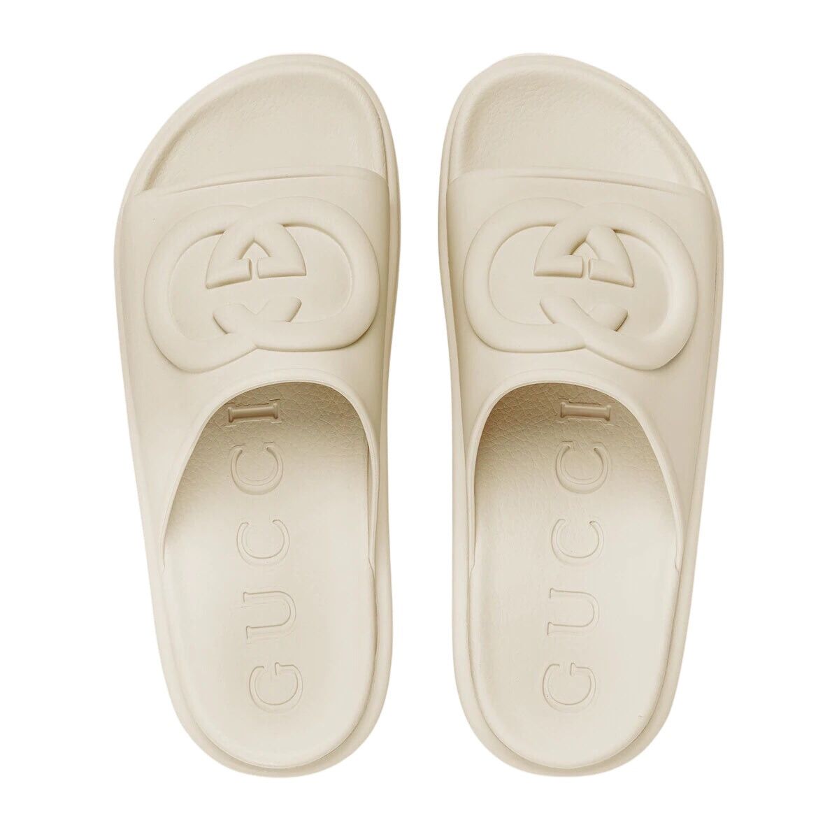 Gucci Gucci Interlocking G Rubber Slide Sandals SIZE 37 Size ONE SIZE - 3 Thumbnail