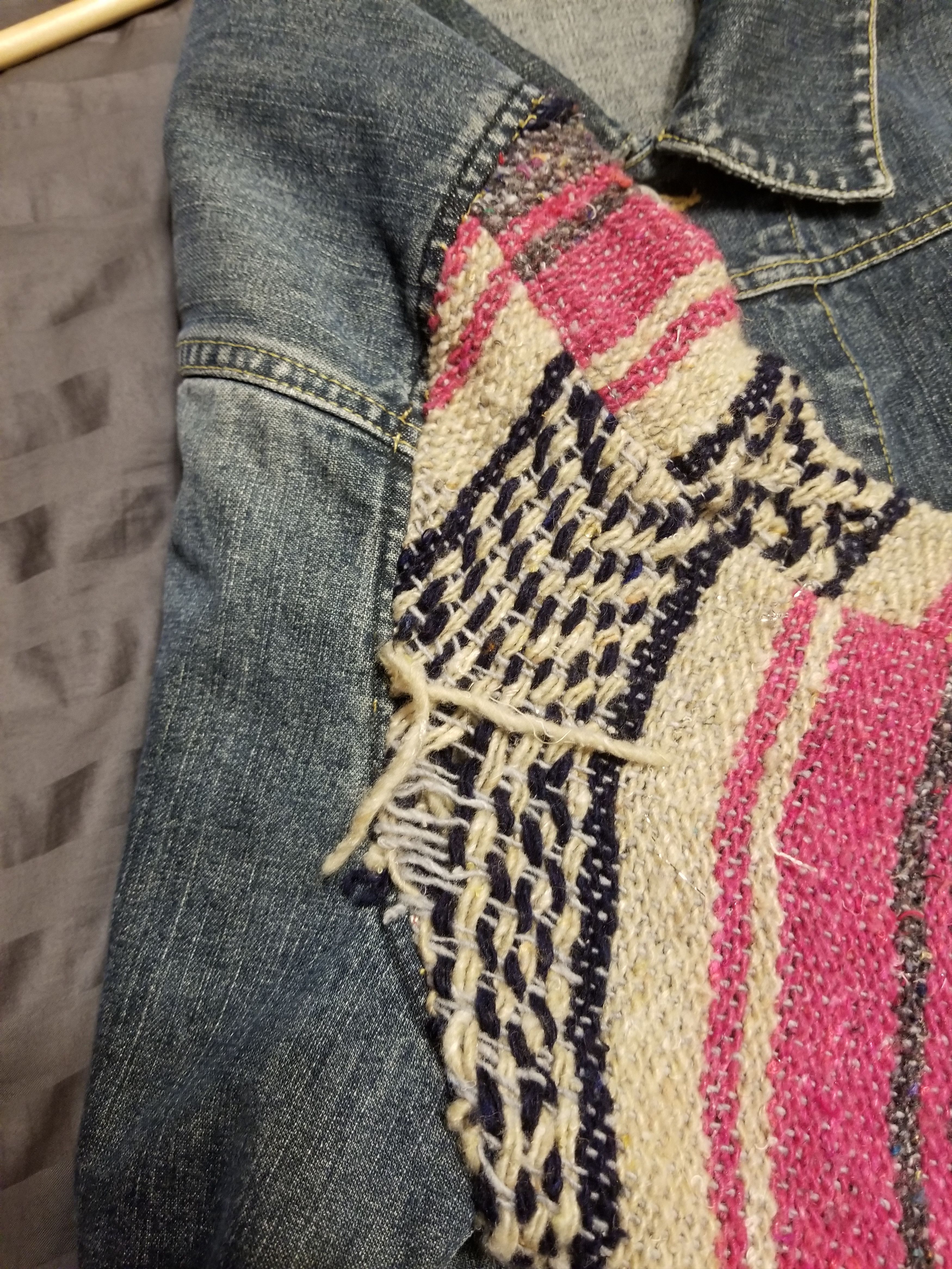 Vintage Vintage Hybrid Denim Sweater Jacket Size US L / EU 52-54 / 3 - 5 Thumbnail