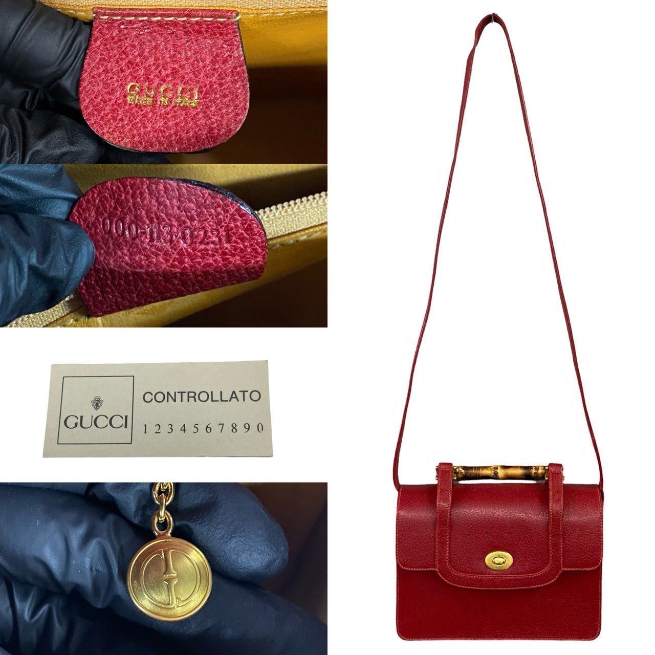 Gucci Gucci Shoulder Bag Red Leather Size ONE SIZE - 3 Thumbnail