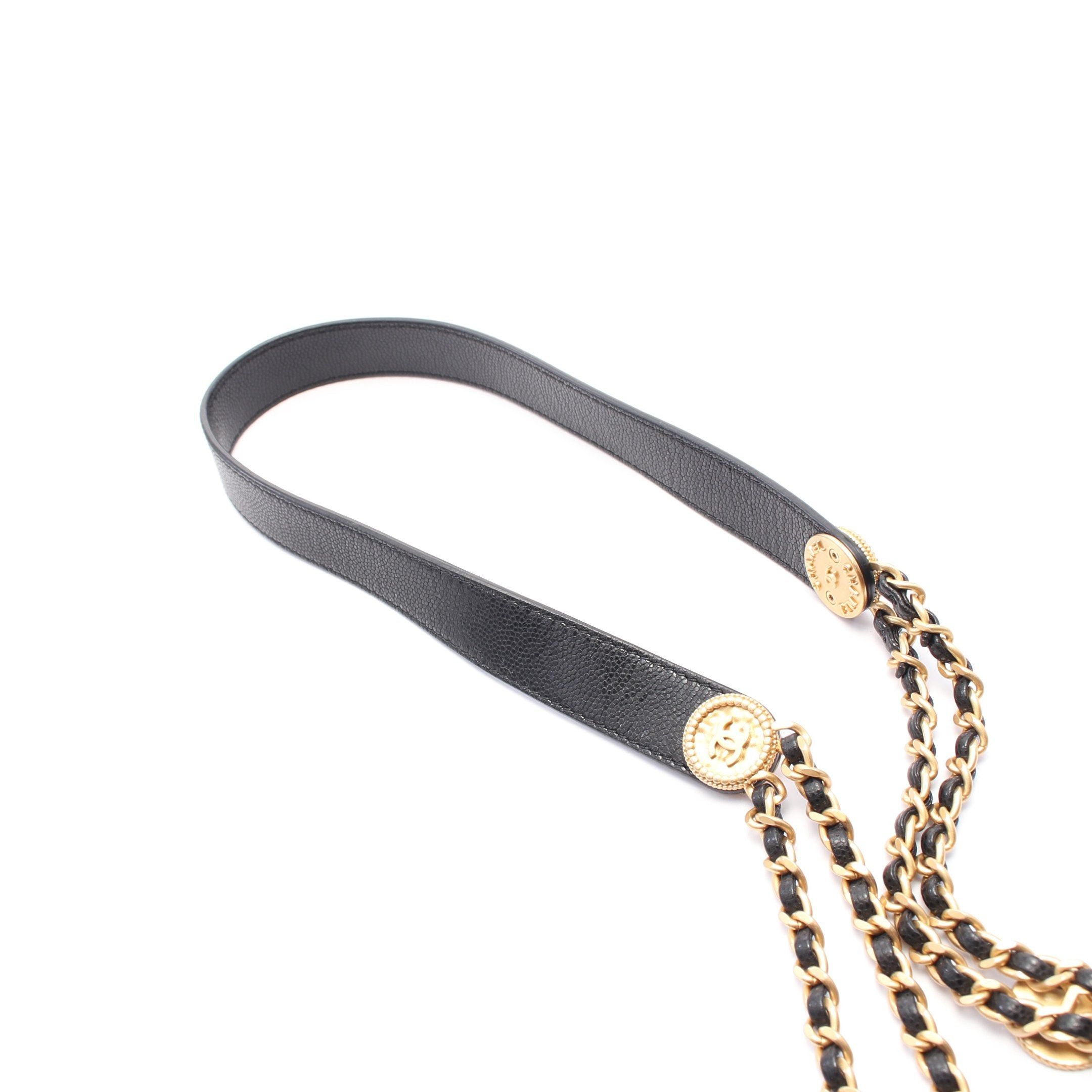 Chanel Chanel Matelasse Mini Flap Chain Shoulder Bag Caviar Skin Black Gold Hardware Size ONE SIZE - 7 Thumbnail