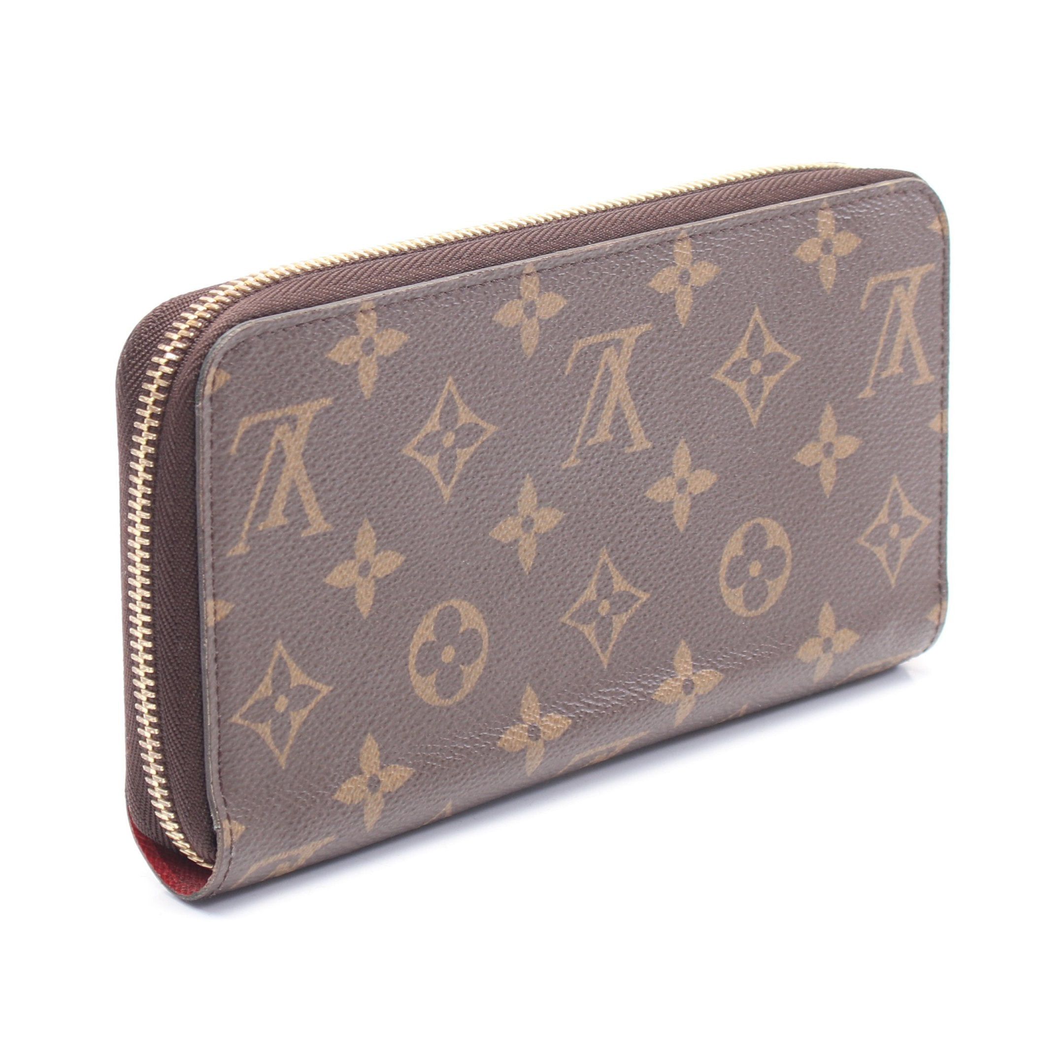Louis Vuitton Louis Vuitton Zippy Wallet Monogram Coquelicot Round Zipper Long Brown Red Size ONE SIZE - 2 Thumbnail