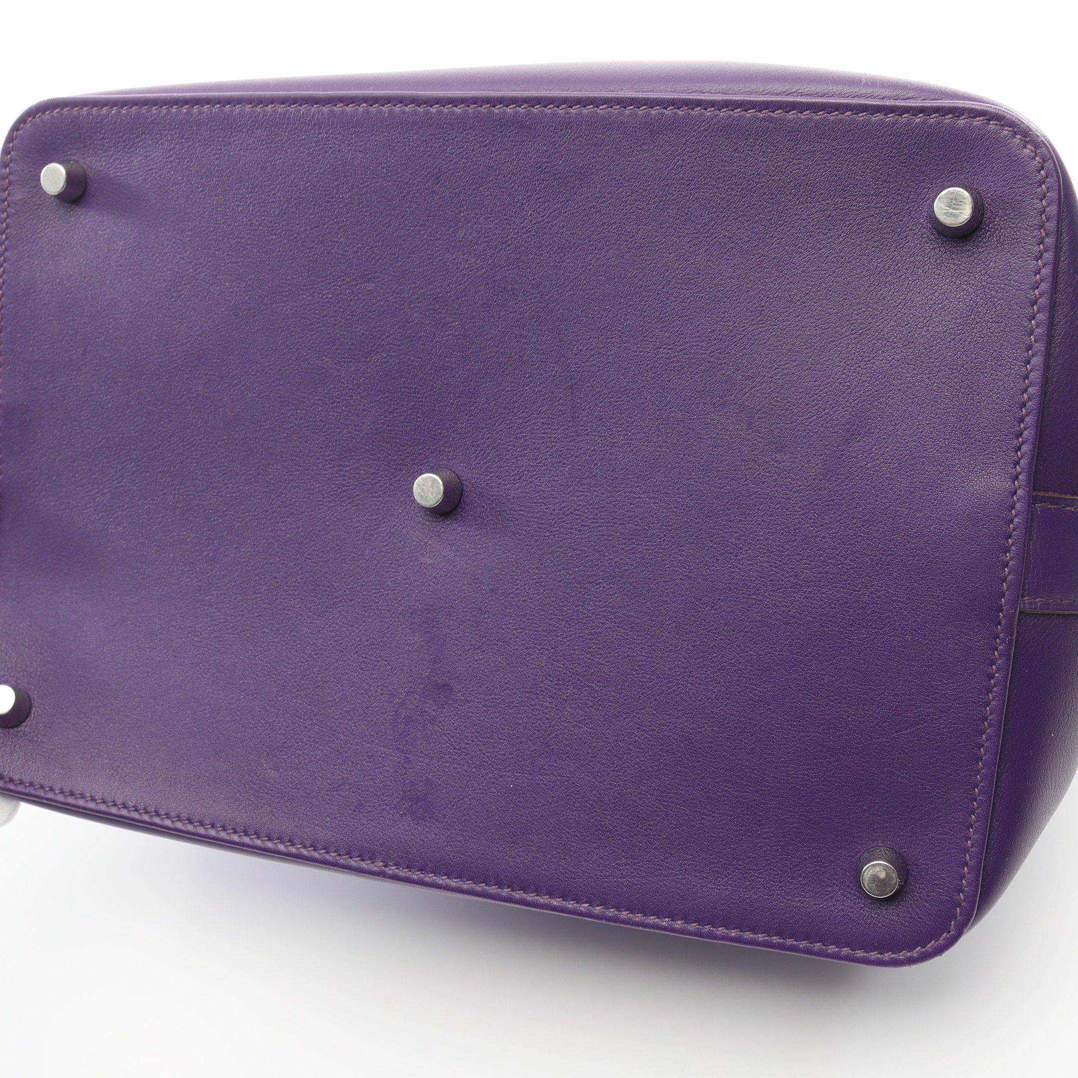 Hermes Hermes Toolbox 26 Anemone Handbag Veau Swift Purple Silver Hardware □ R Stamp Size ONE SIZE - 10 Thumbnail