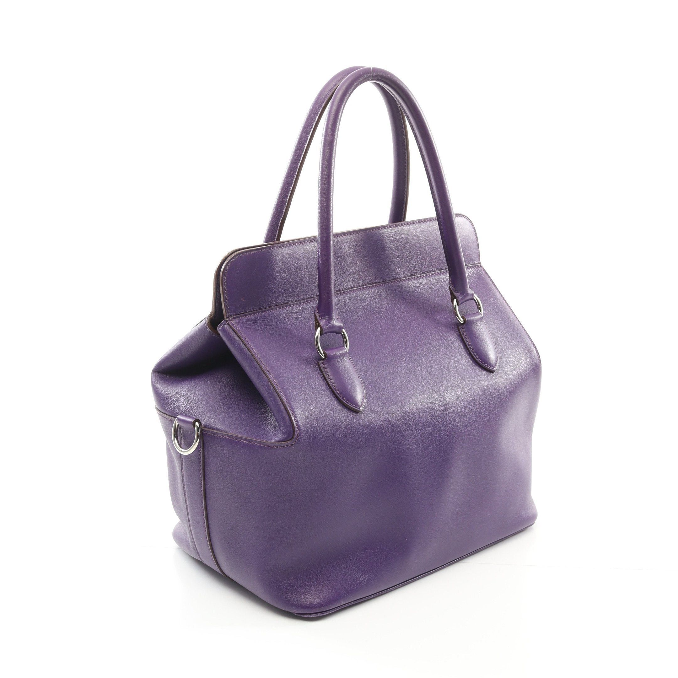 Hermes Hermes Toolbox 26 Anemone Handbag Veau Swift Purple Silver Hardware □ R Stamp Size ONE SIZE - 2 Thumbnail