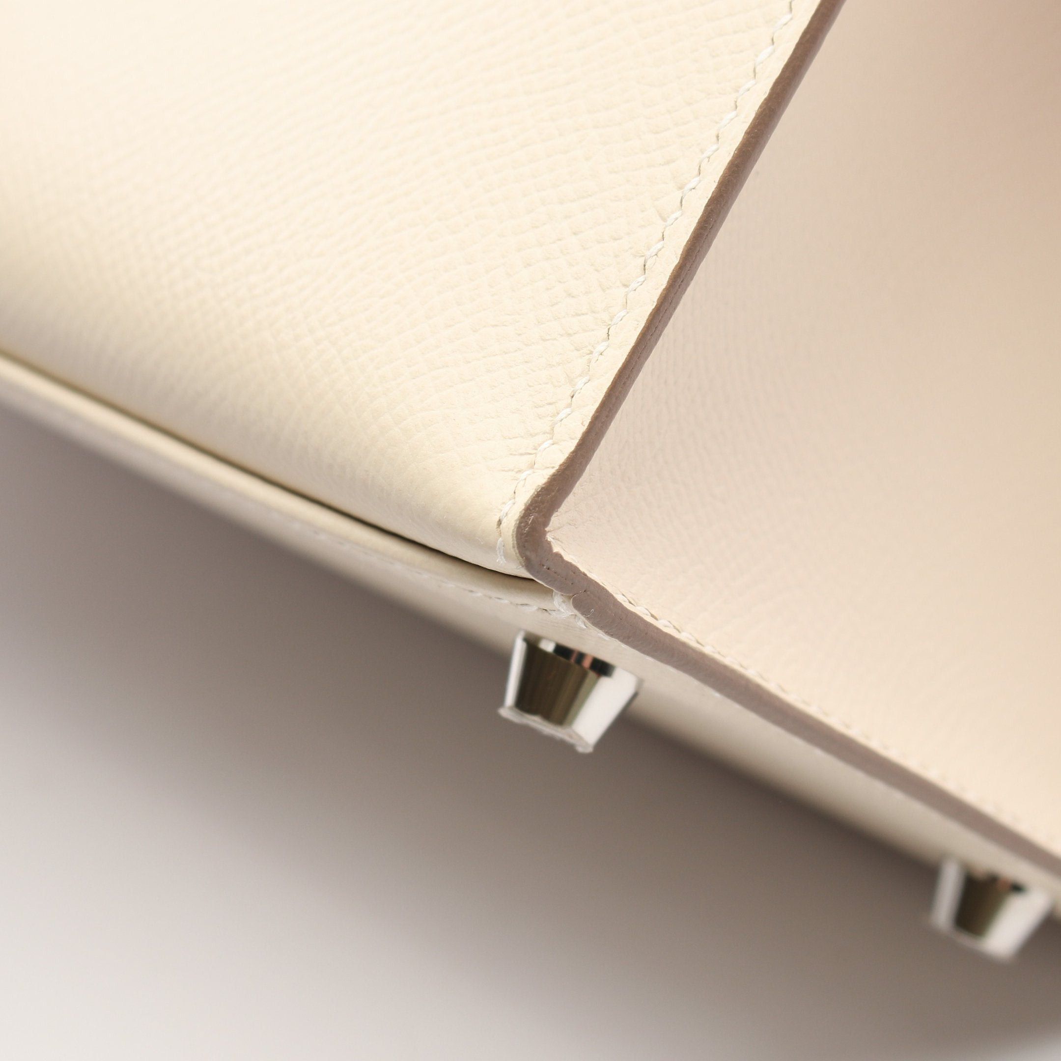 Hermes Hermes Kelly28 Kure Handbag Veau Epsom Ivory Silver Hardware Outside Sewing D Stamp Size ONE SIZE - 9 Thumbnail