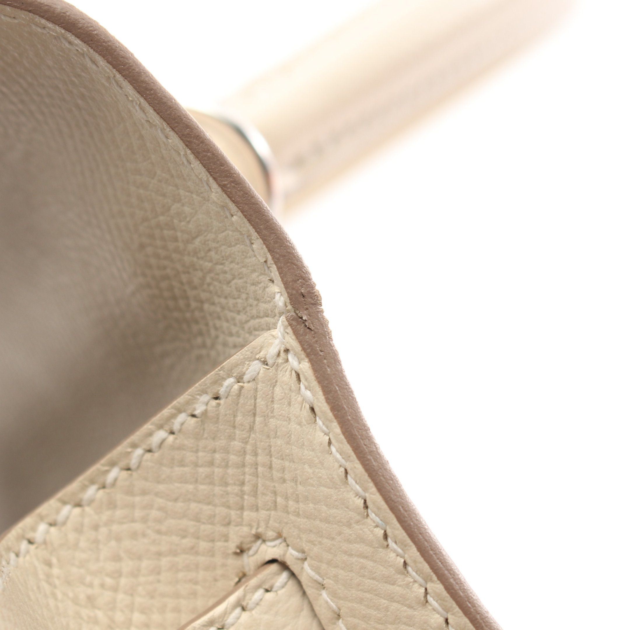 Hermes Hermes Kelly28 Kure Handbag Veau Epsom Ivory Silver Hardware Outside Sewing D Stamp Size ONE SIZE - 7 Thumbnail