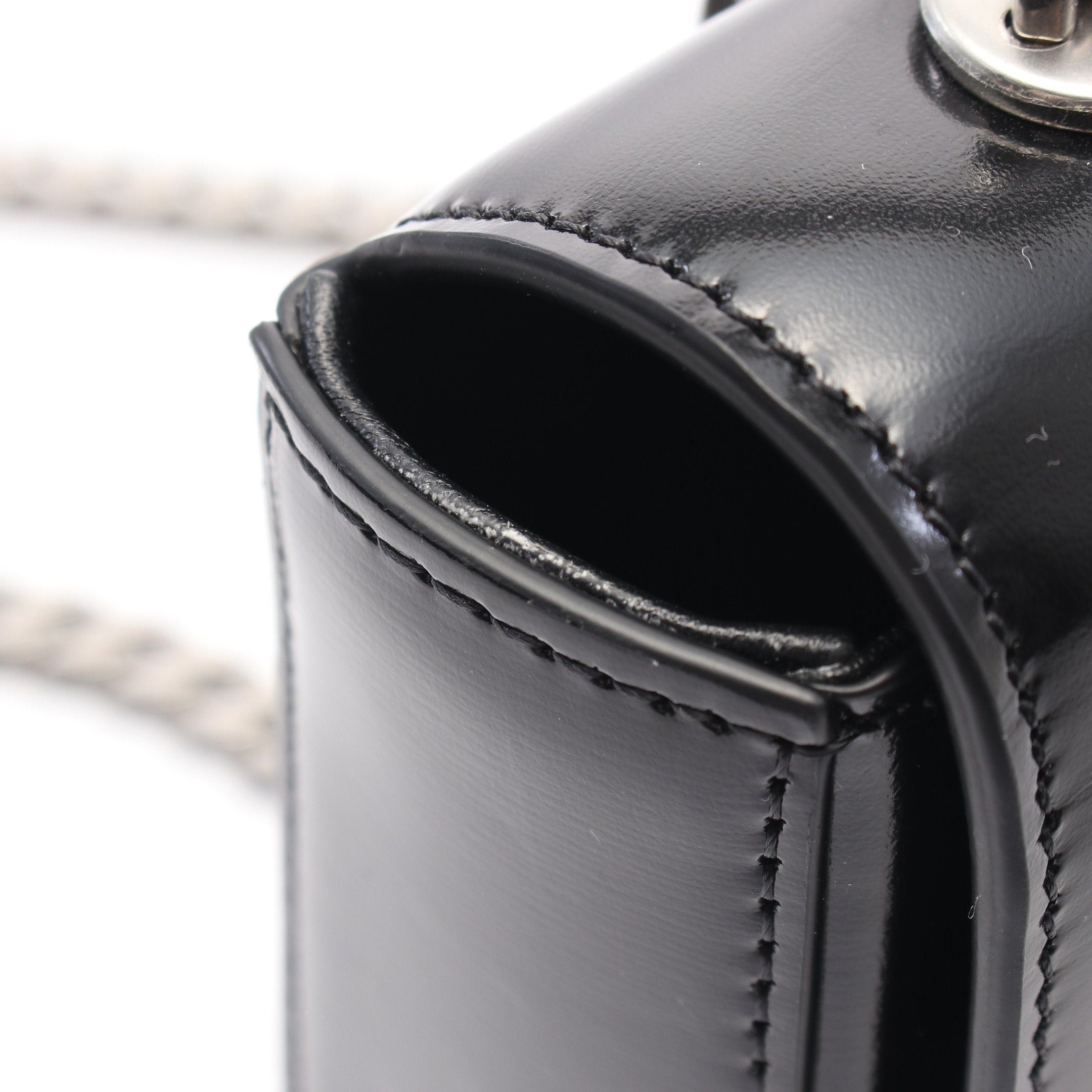 Celine Celine Claude Chain Shoulder Bag Leather Black Size ONE SIZE - 5 Thumbnail