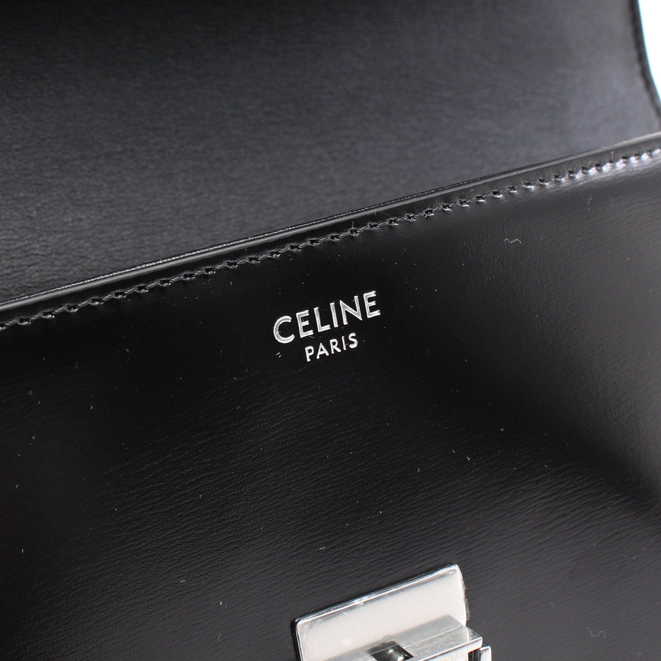 Celine Celine Claude Chain Shoulder Bag Leather Black Size ONE SIZE - 4 Thumbnail