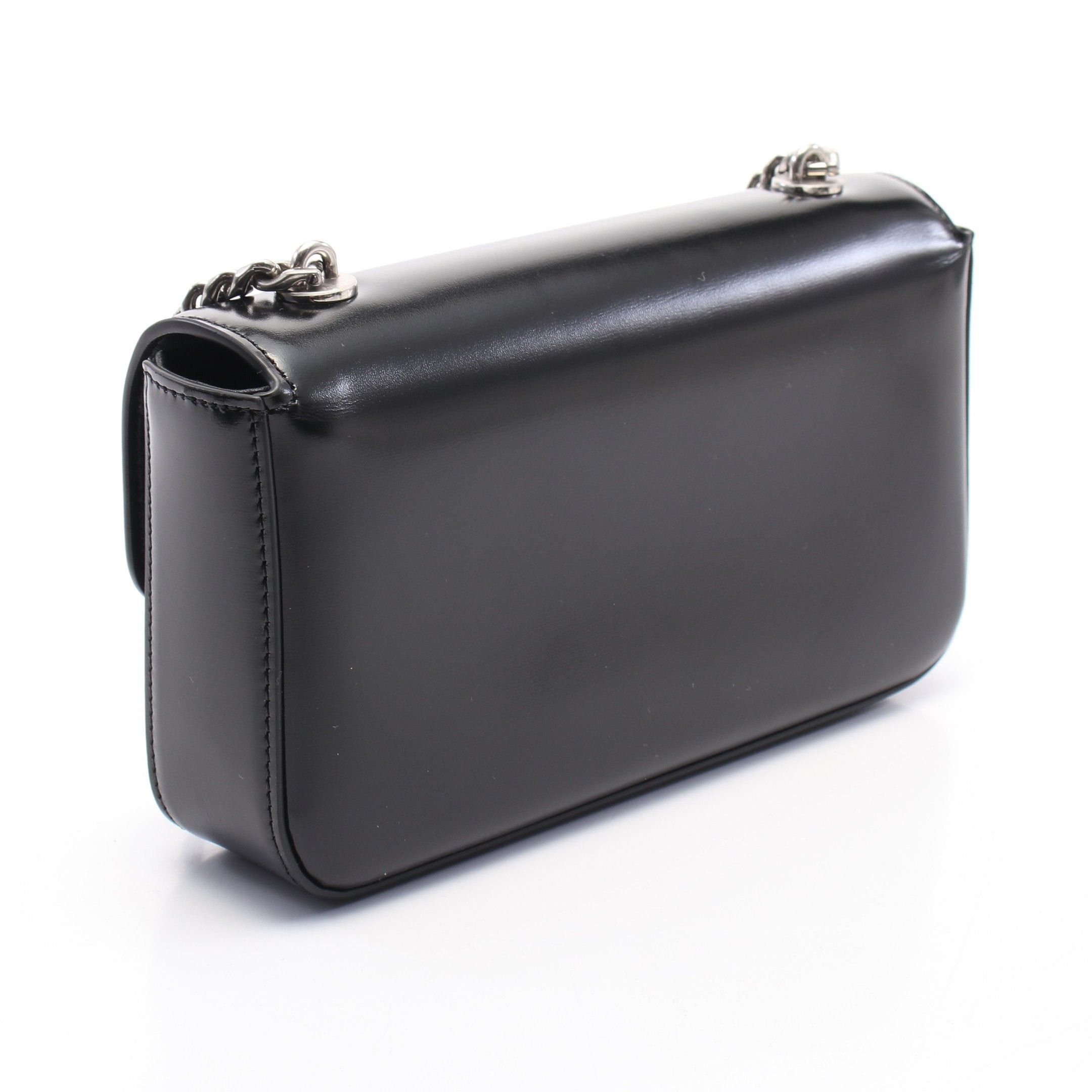 Celine Celine Claude Chain Shoulder Bag Leather Black Size ONE SIZE - 2 Thumbnail