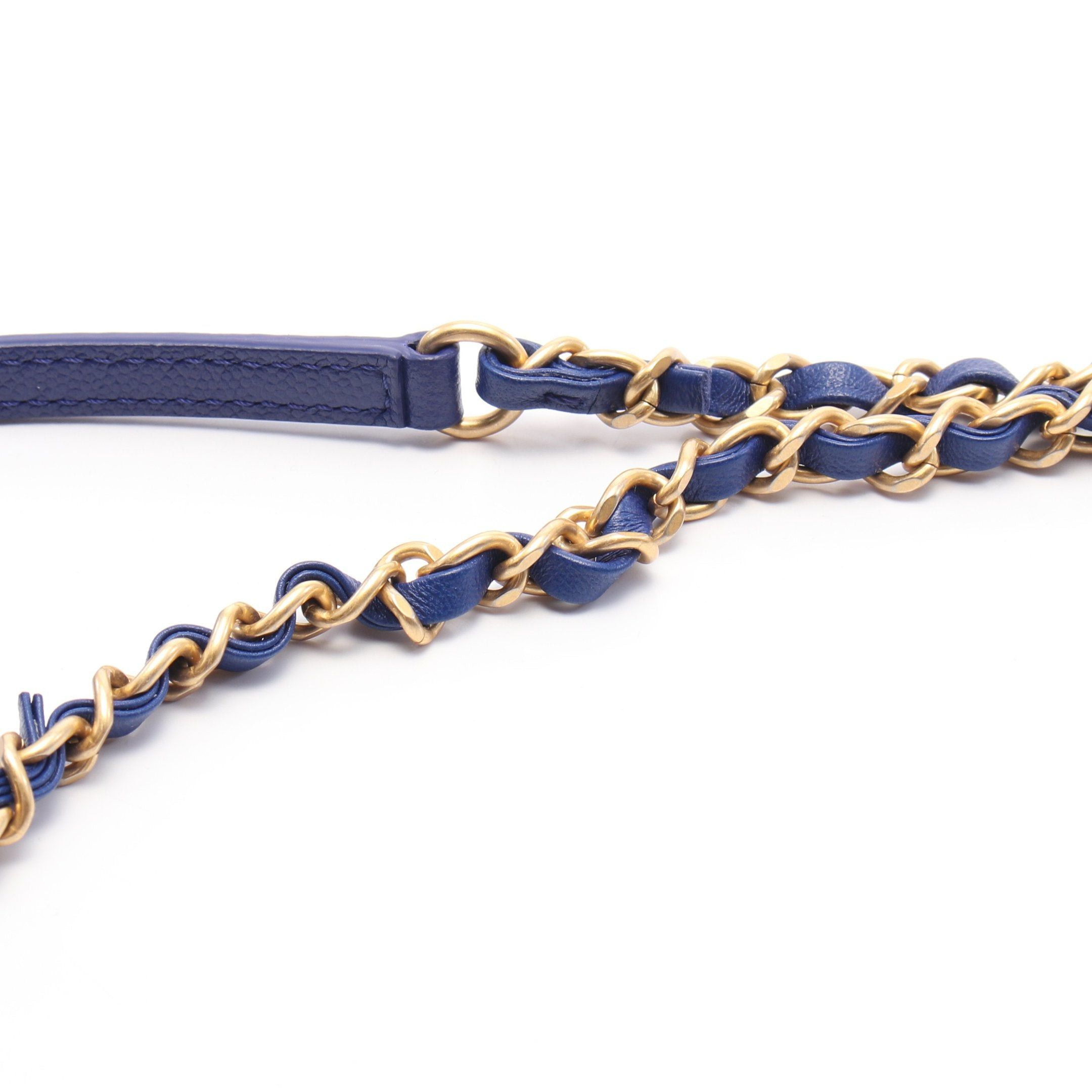 Chanel Chanel Matelasse Chain Shoulder Bag Caviar Skin Blue Gold Hardware Size ONE SIZE - 7 Thumbnail