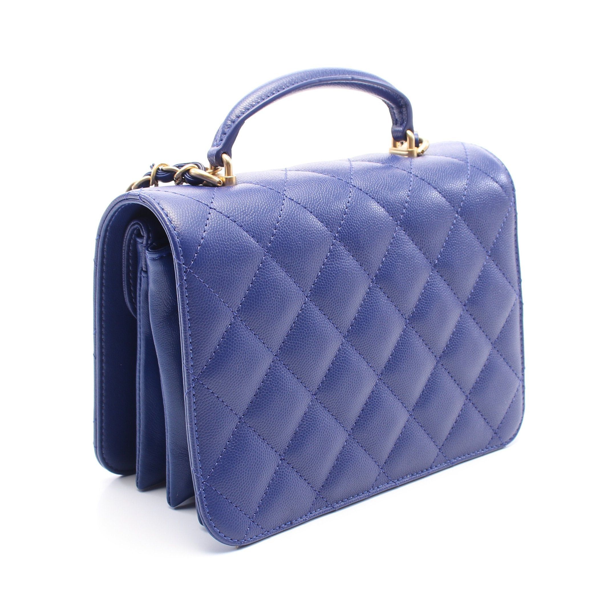 Chanel Chanel Matelasse Chain Shoulder Bag Caviar Skin Blue Gold Hardware Size ONE SIZE - 2 Thumbnail