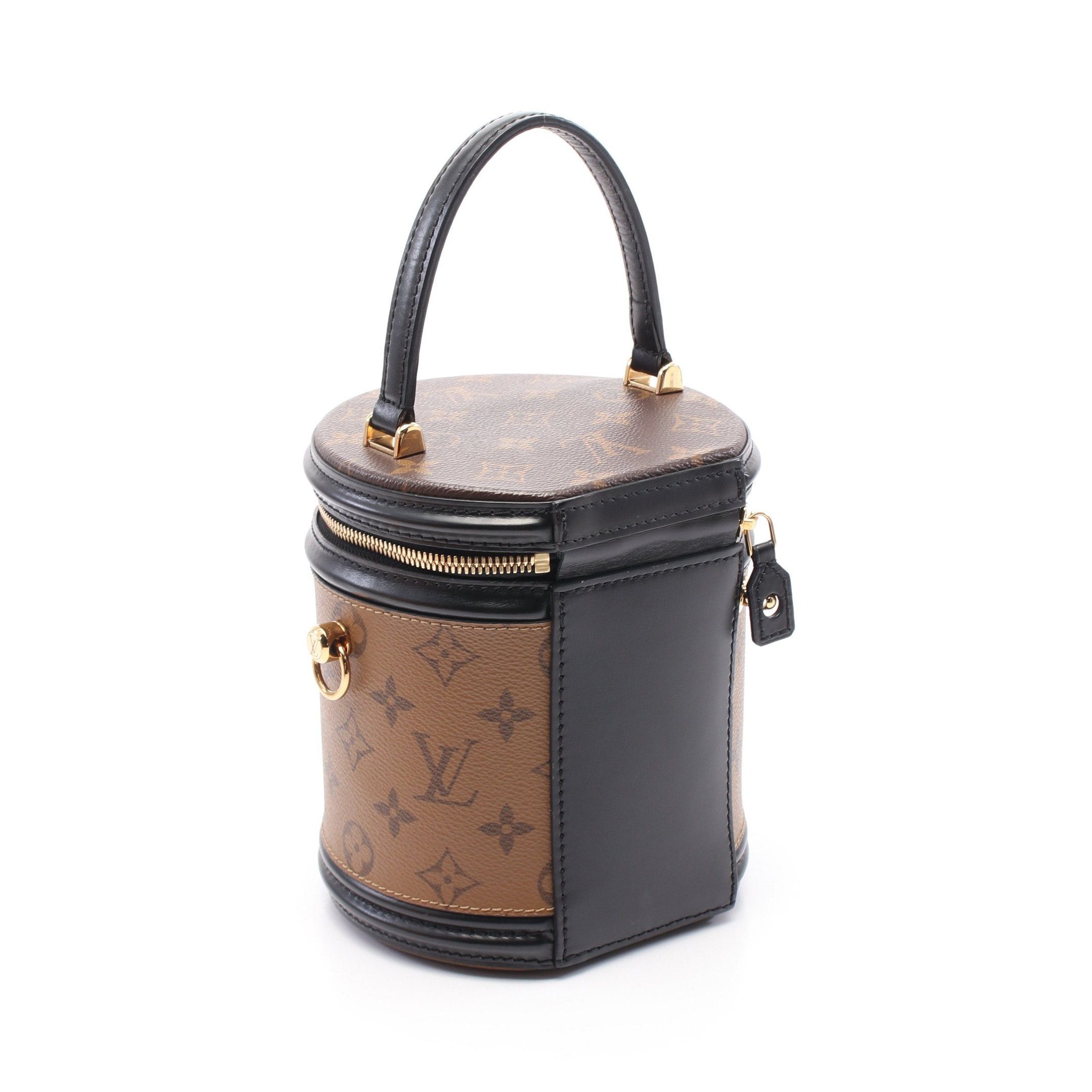 Louis Vuitton Louis Vuitton Cannes Monogram Reverse Handbag Vanity Bag Leather Brown Black Size ONE SIZE - 2 Thumbnail