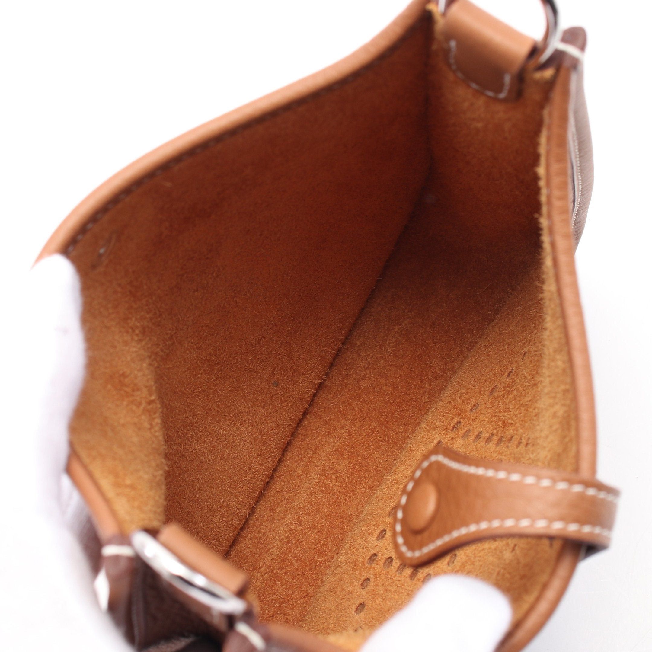 Hermes Hermes Evelyn Tpm Gold Shoulder Bag Clemence Leather Brown Silver Hardware Double Engraved Size ONE SIZE - 3 Thumbnail