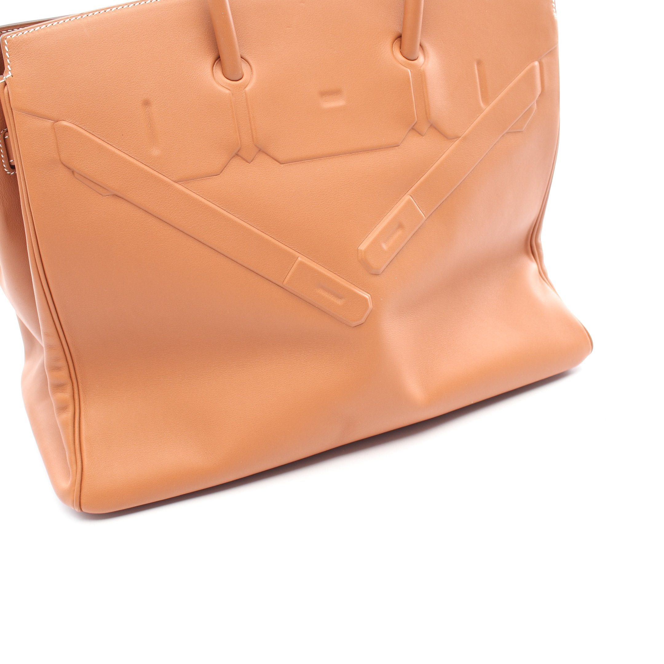 Hermes Hermes Shadow Birkin 35 Gold Handbag Veau Swift Light Brown Silver Hardware D Stamp Size ONE SIZE - 6 Thumbnail
