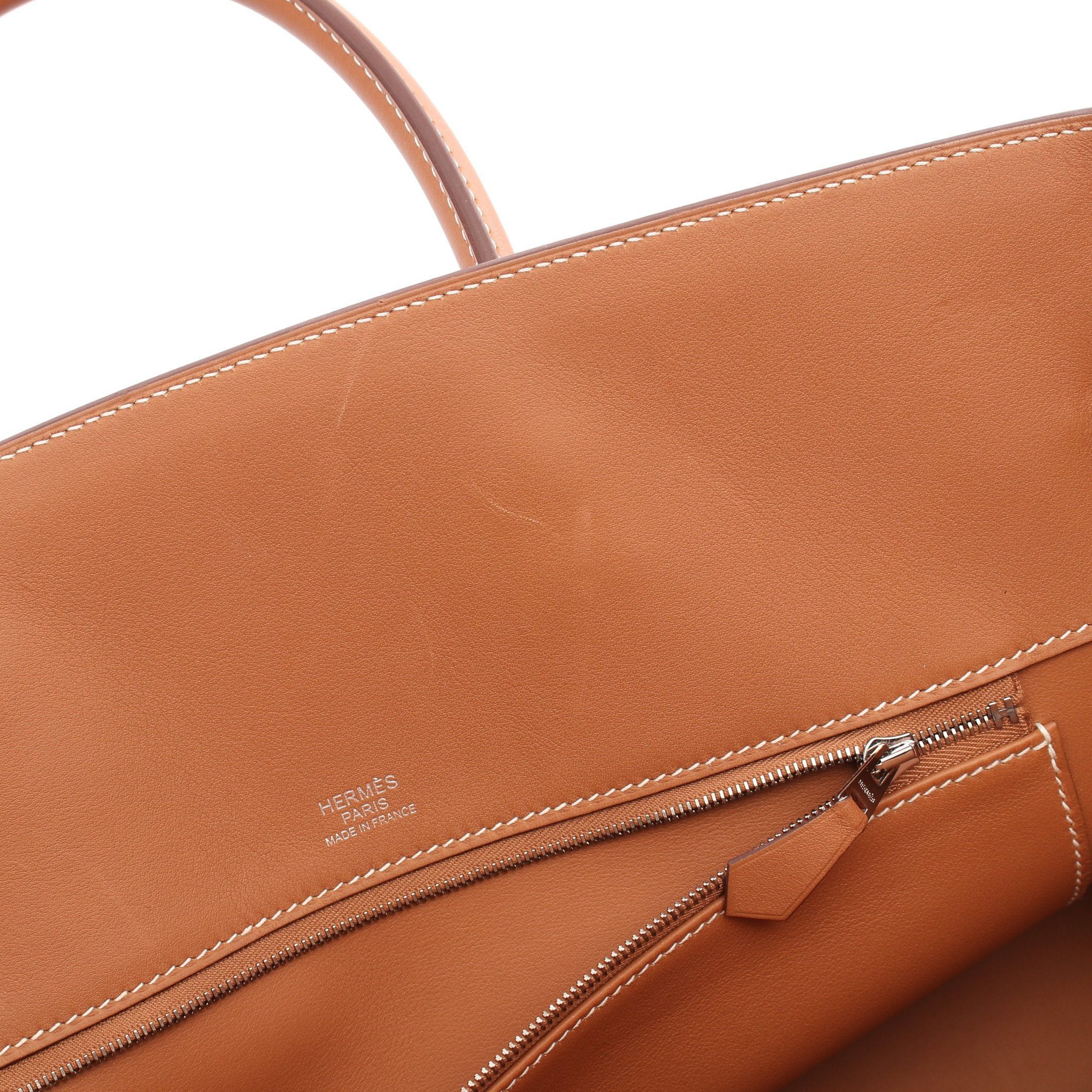 Hermes Hermes Shadow Birkin 35 Gold Handbag Veau Swift Light Brown Silver Hardware D Stamp Size ONE SIZE - 10 Thumbnail