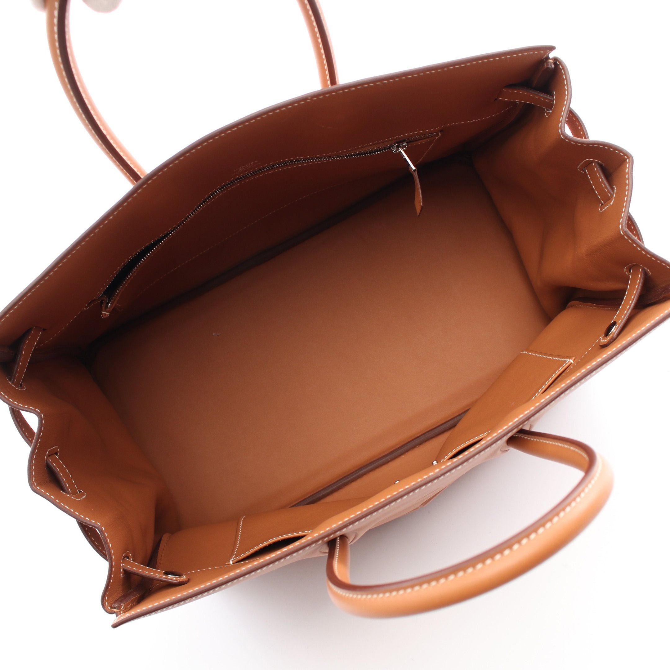 Hermes Hermes Shadow Birkin 35 Gold Handbag Veau Swift Light Brown Silver Hardware D Stamp Size ONE SIZE - 3 Thumbnail