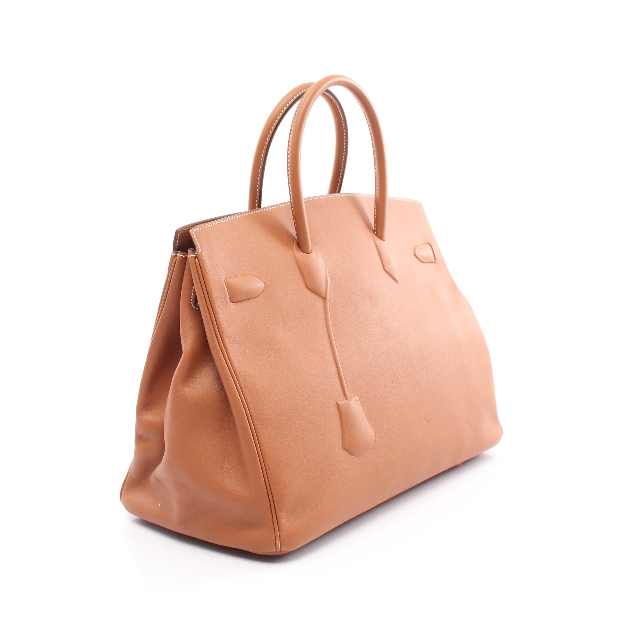 Hermes Hermes Shadow Birkin 35 Gold Handbag Veau Swift Light Brown Silver Hardware D Stamp Size ONE SIZE - 2 Thumbnail