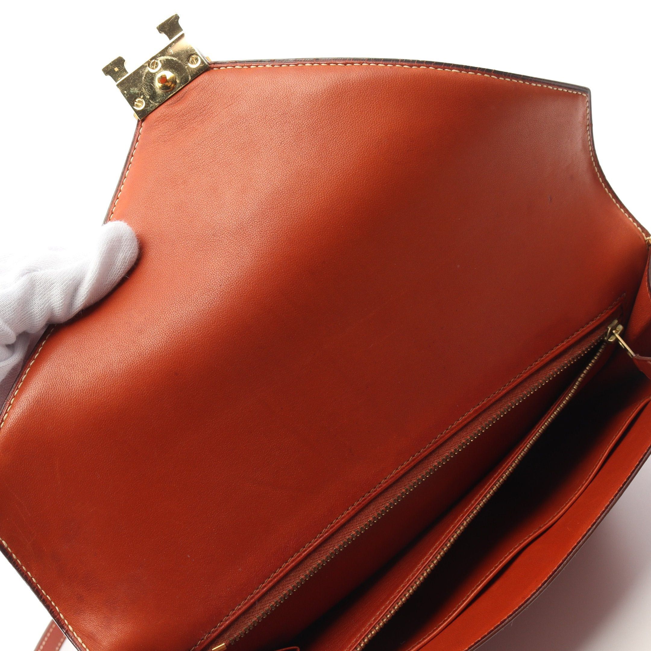 Hermes Hermes Liddy Brick Shoulder Bag Box Calf Brown Gold Hardware ○R Stamp Size ONE SIZE - 6 Thumbnail