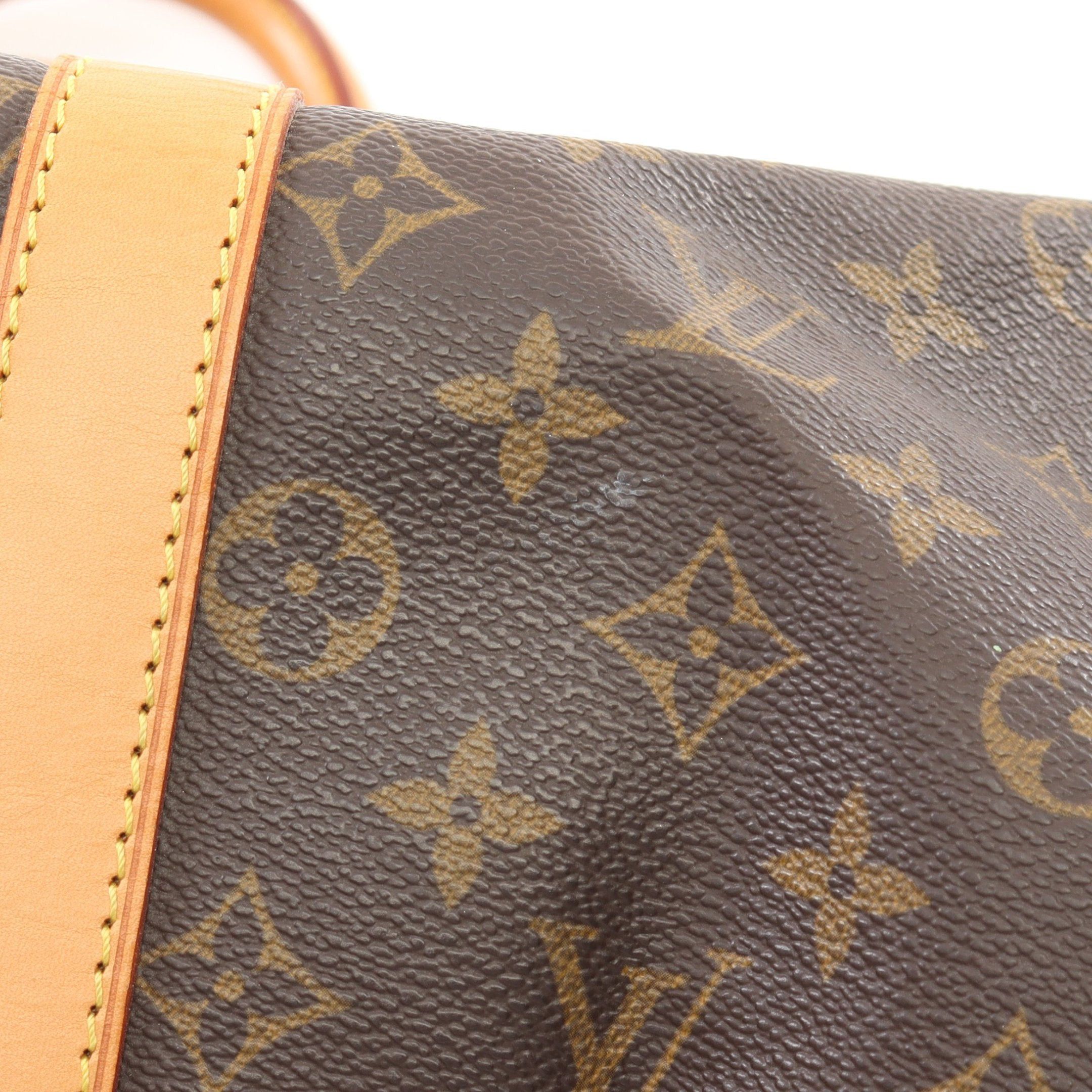 Louis Vuitton Louis Vuitton Keepall 45 Monogram Boston Bag Leather Brown Size ONE SIZE - 10 Thumbnail
