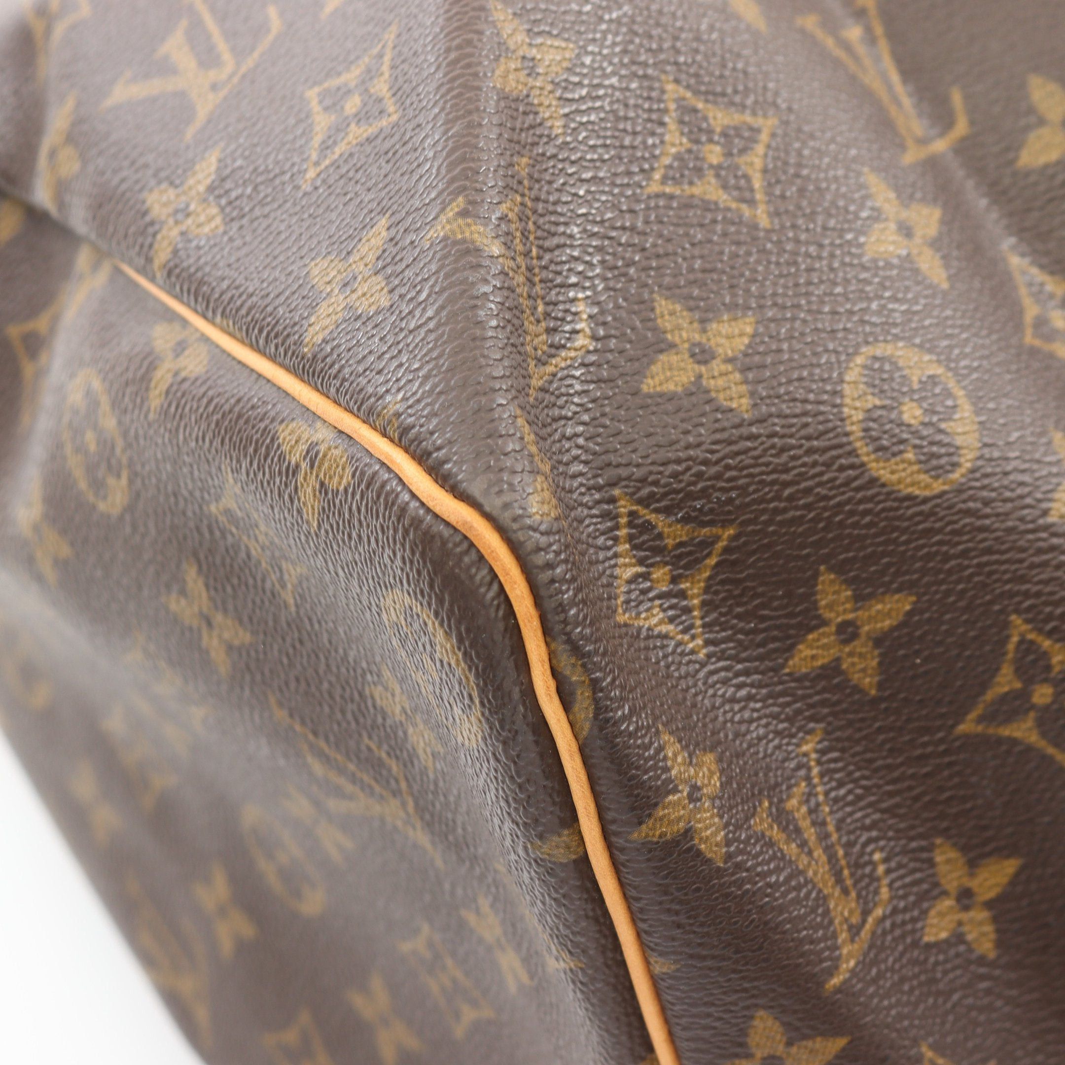 Louis Vuitton Louis Vuitton Keepall 45 Monogram Boston Bag Leather Brown Size ONE SIZE - 7 Thumbnail