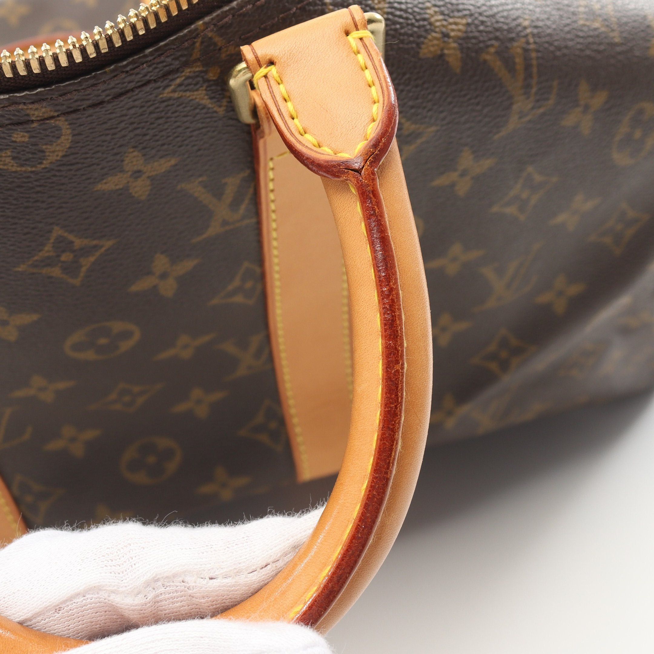Louis Vuitton Louis Vuitton Keepall 45 Monogram Boston Bag Leather Brown Size ONE SIZE - 9 Thumbnail