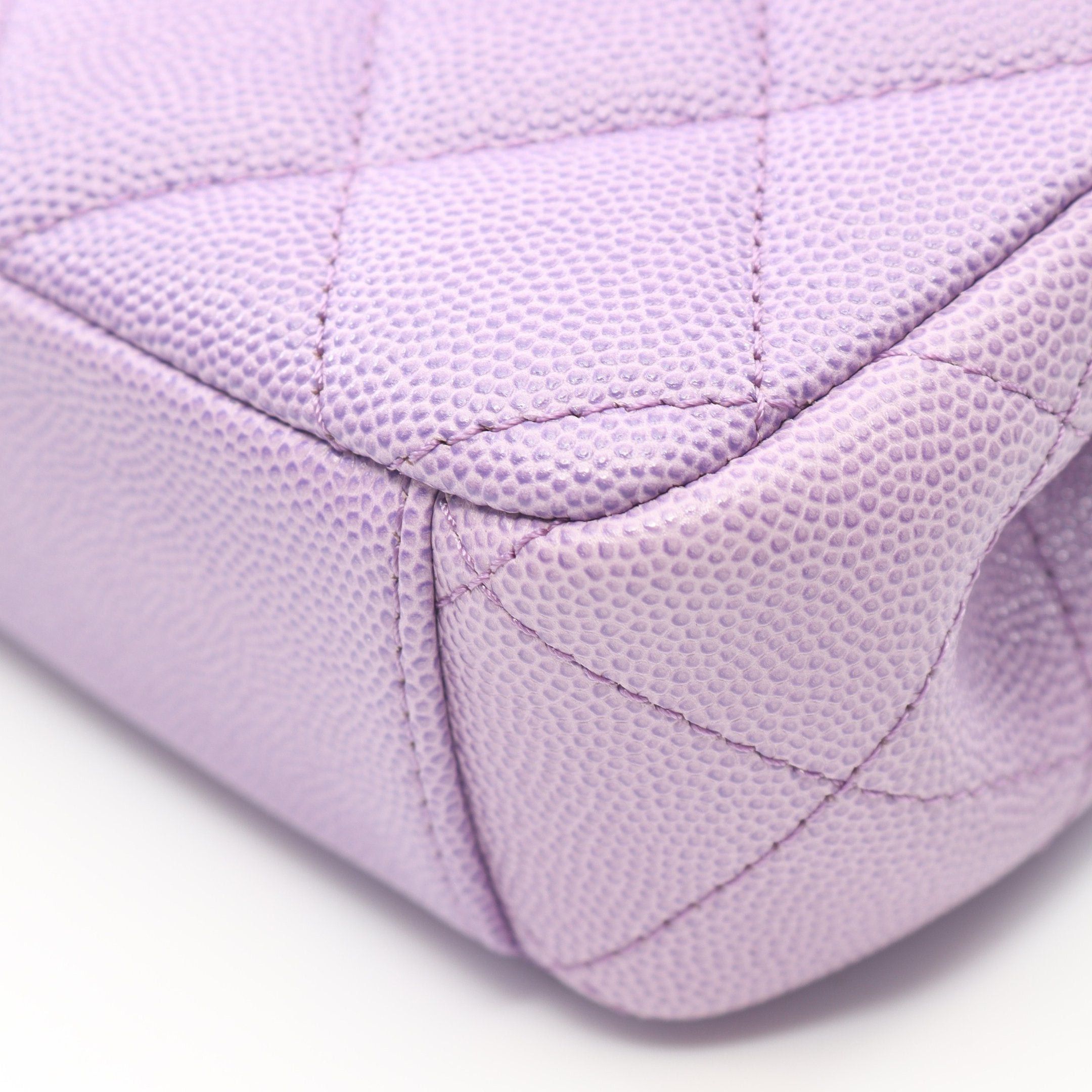 Chanel Chanel Mini Matelasse Chain Shoulder Bag Caviar Skin Purple Metal Fittings Gradation Size ONE SIZE - 8 Thumbnail